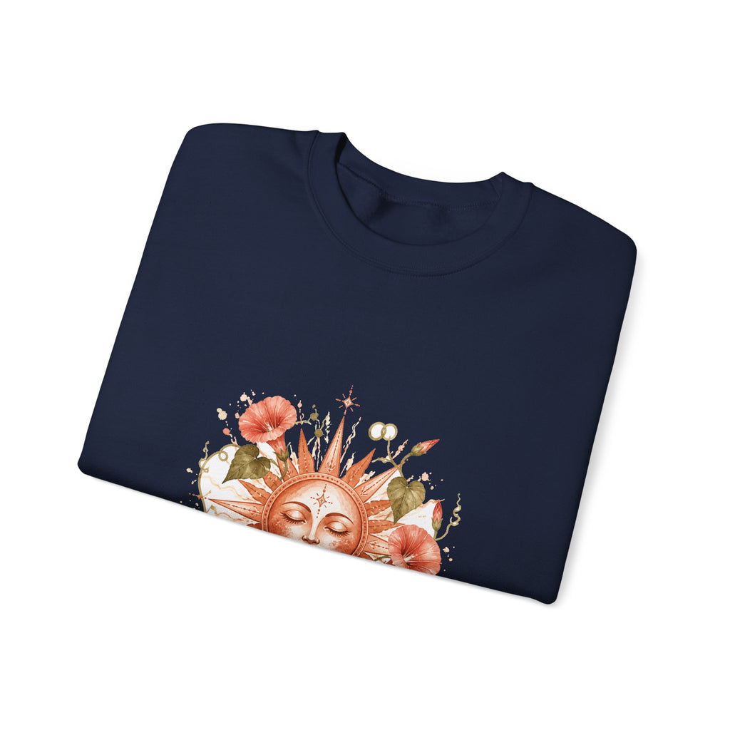 Matching Couple Sweatshirt - Sun & Moon Matching Couple Comfort Colors Crew Watercolor Art His Hers Birthday Gift - Design B