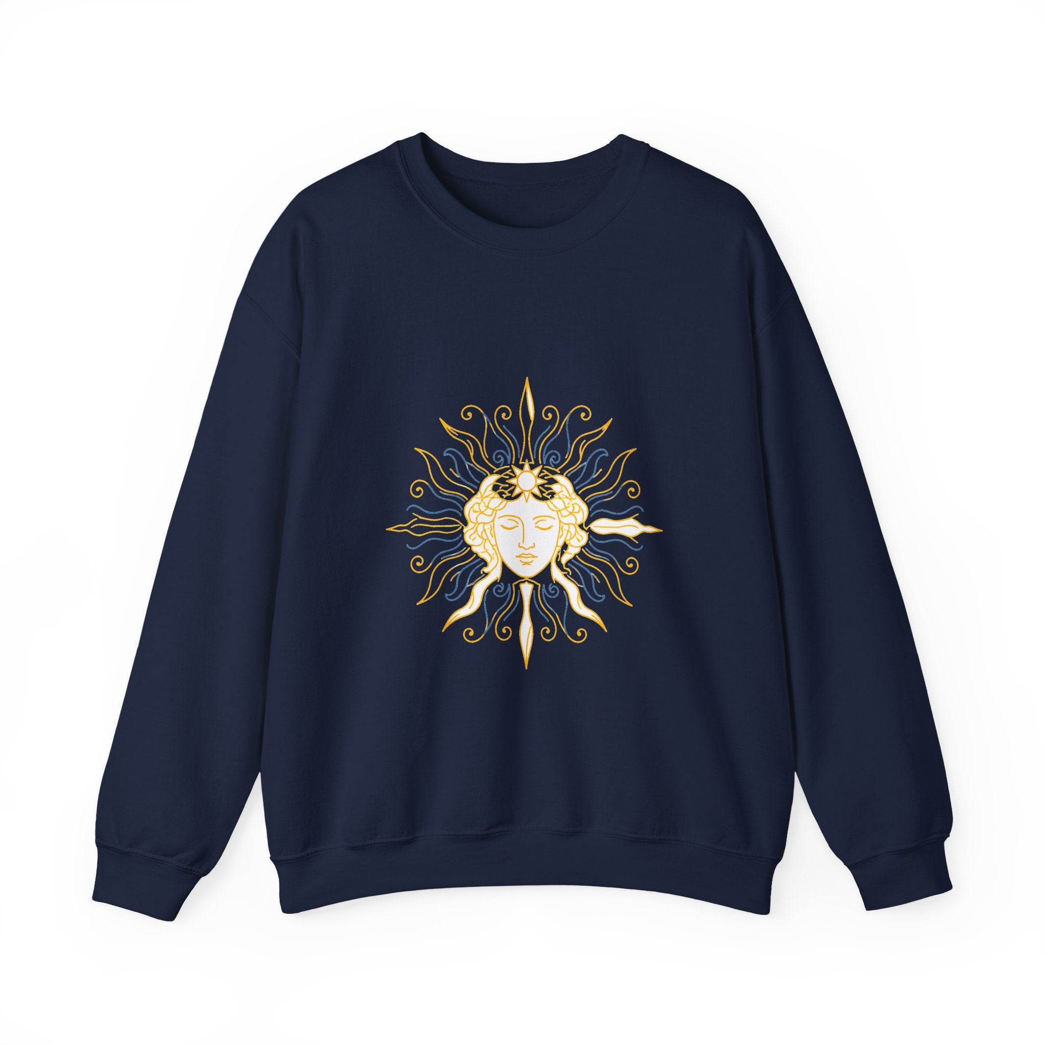 Matching Couple Sweatshirt - Helios & Selene Matching Couple Crewneck Sweatshirt Minimalist Art His Hers Valentine Gift - Design A
