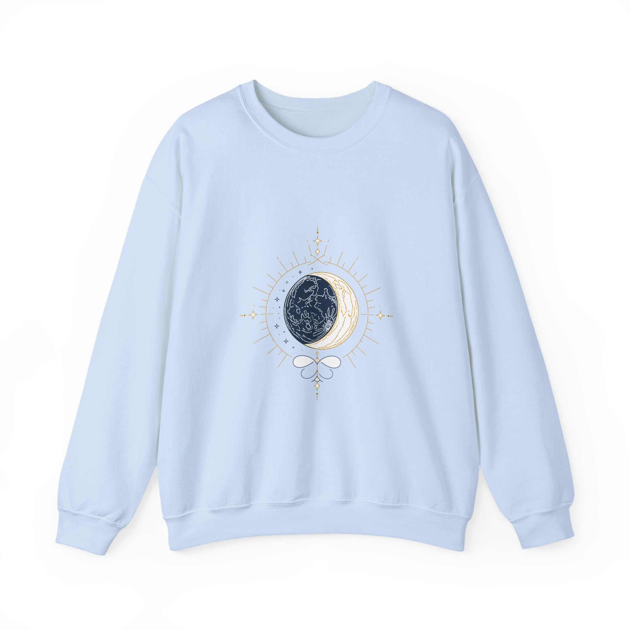 Matching Couple Sweatshirt - Solar & Lunar Eclipse Matching Couple Premium Fleece Sweatshirt Minimalist Art His Hers Christmas Gift - Design B