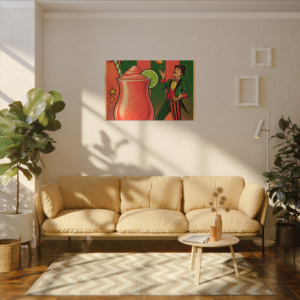 Daiquiri Fruit Juggler Wall Art Canvas 16×20 Pop Art Living Room Decor Maximalist Print