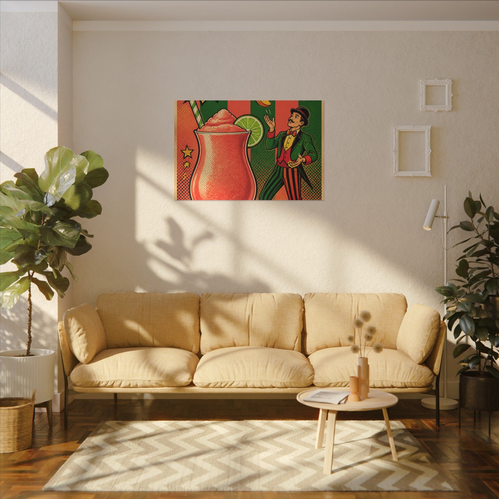 Daiquiri Fruit Juggler Wall Art Canvas 16×20 Pop Art Living Room Decor Maximalist Print