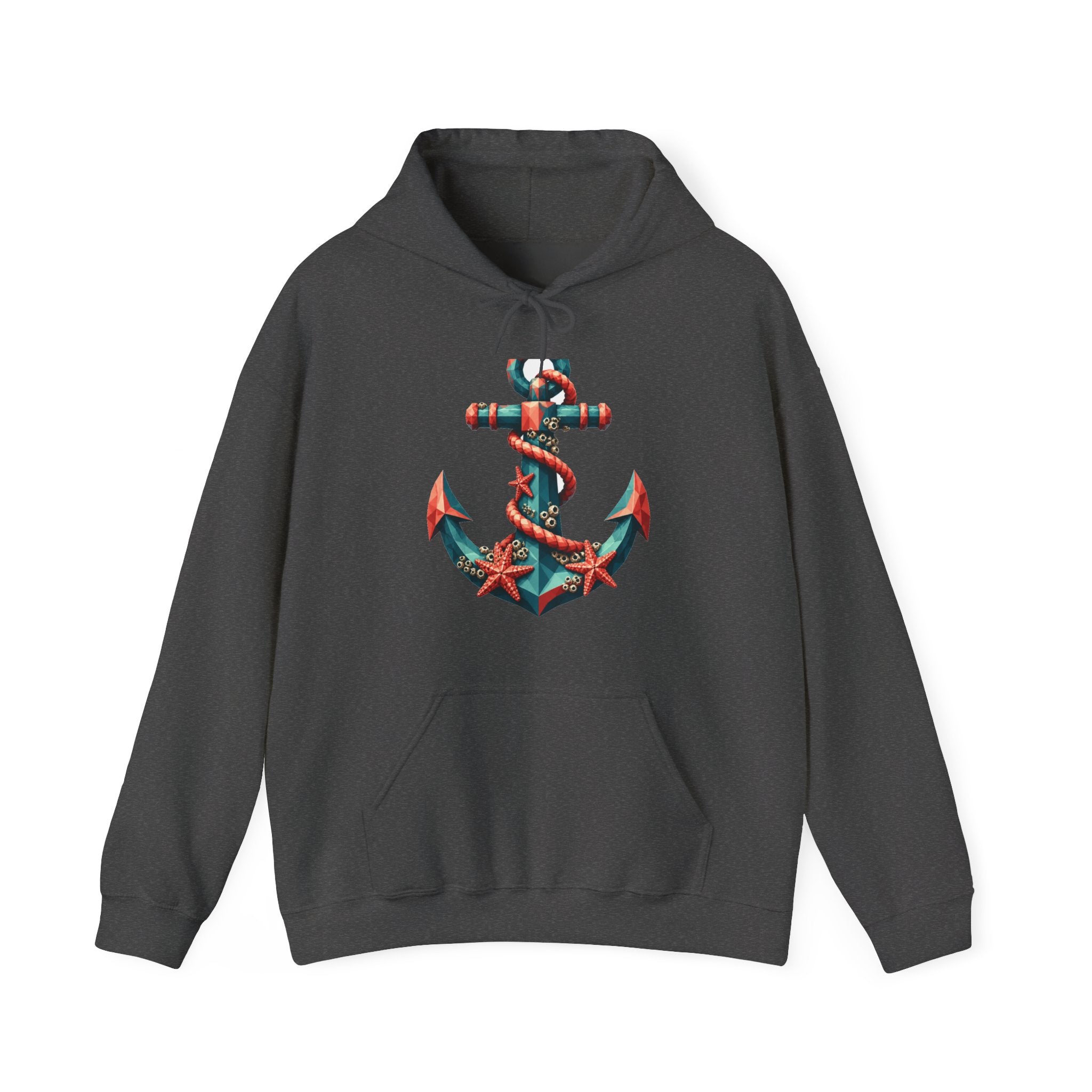 Matching Couple Sweatshirt - Anchor & Sail Matching Couple Hooded Sweatshirt Geometric Art His Hers Couple Gift - Design A