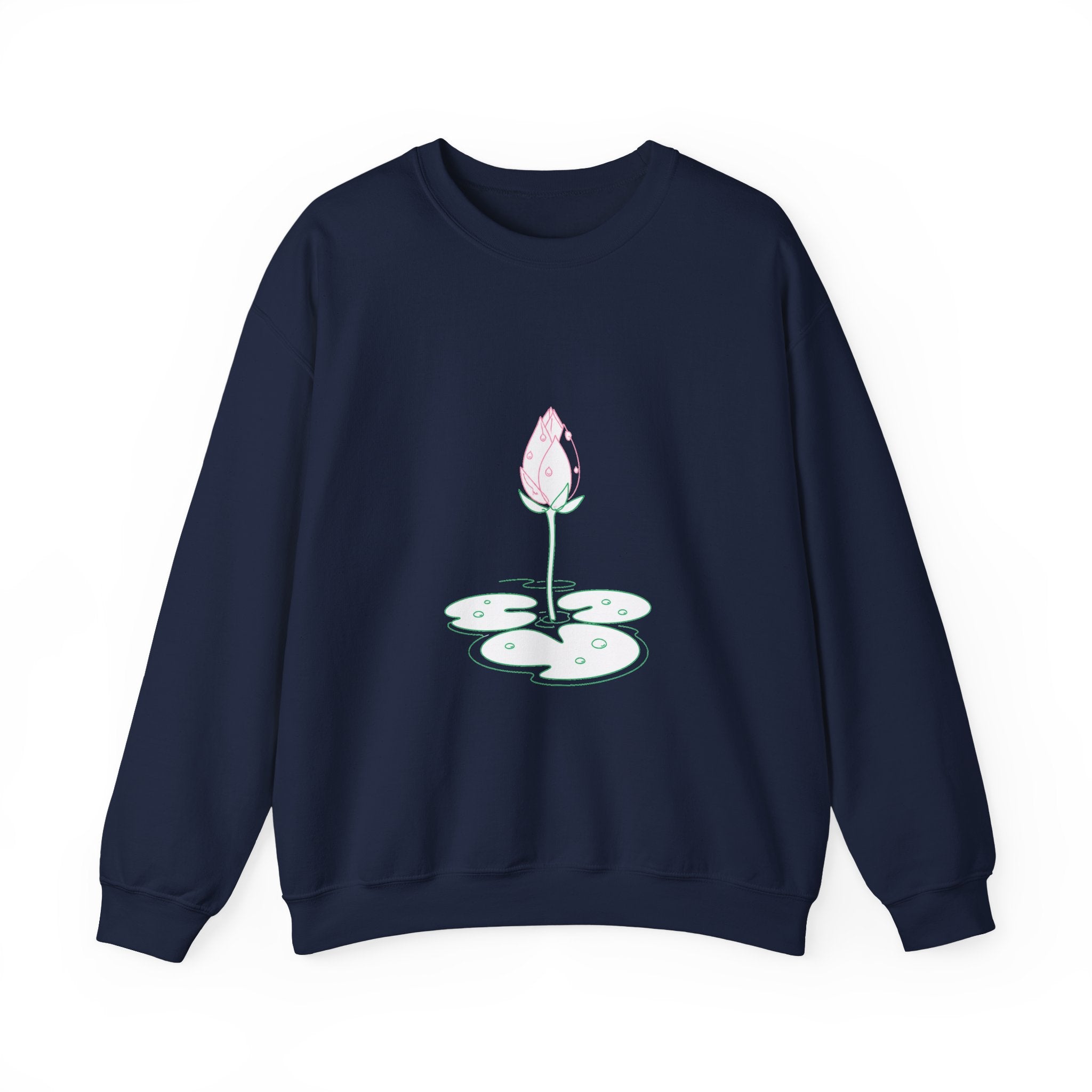 Matching Couple Sweatshirt - Open & Closed Lotus Matching Couple Premium Fleece Sweatshirt Minimalist Art His Hers Christmas Gift - Design B
