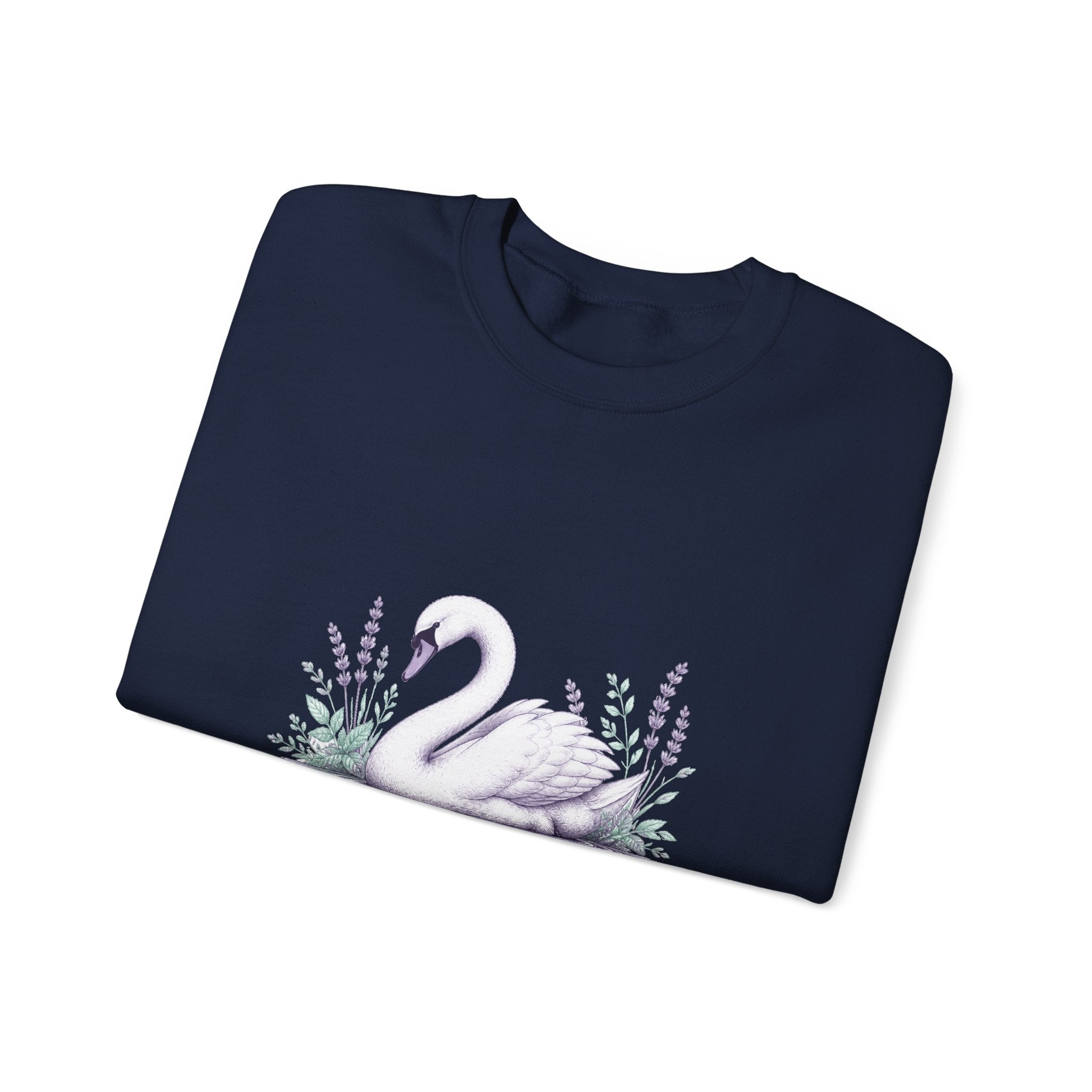 Matching Couple Sweatshirt - Raven & Swan Matching Couple Comfort Colors Crew Hand-Drawn Art His Hers Anniversary Gift - Design B