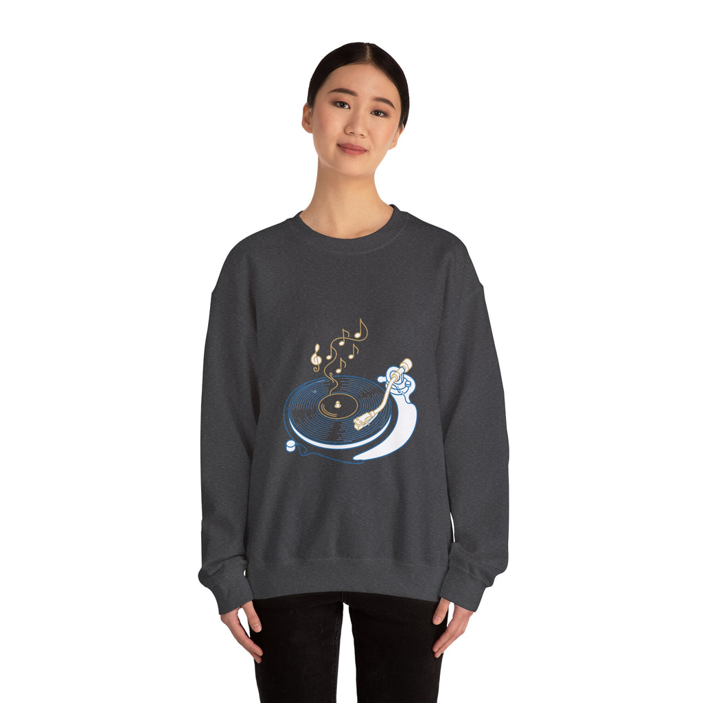 Matching Couple Sweatshirt - Vinyl & Cassette Matching Couple Comfort Colors Crew Minimalist Art His Hers Christmas Gift - Design A
