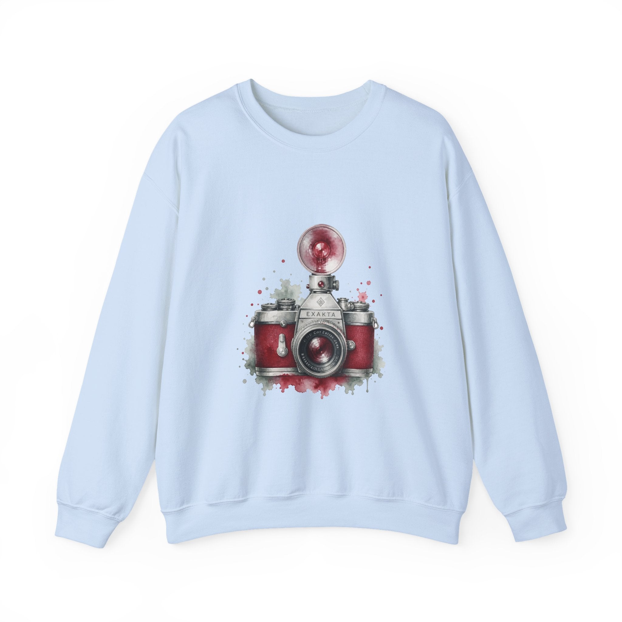 Matching Couple Sweatshirt - Camera & Film Matching Couple Comfort Colors Crew Watercolor Art His Hers Birthday Gift - Design A