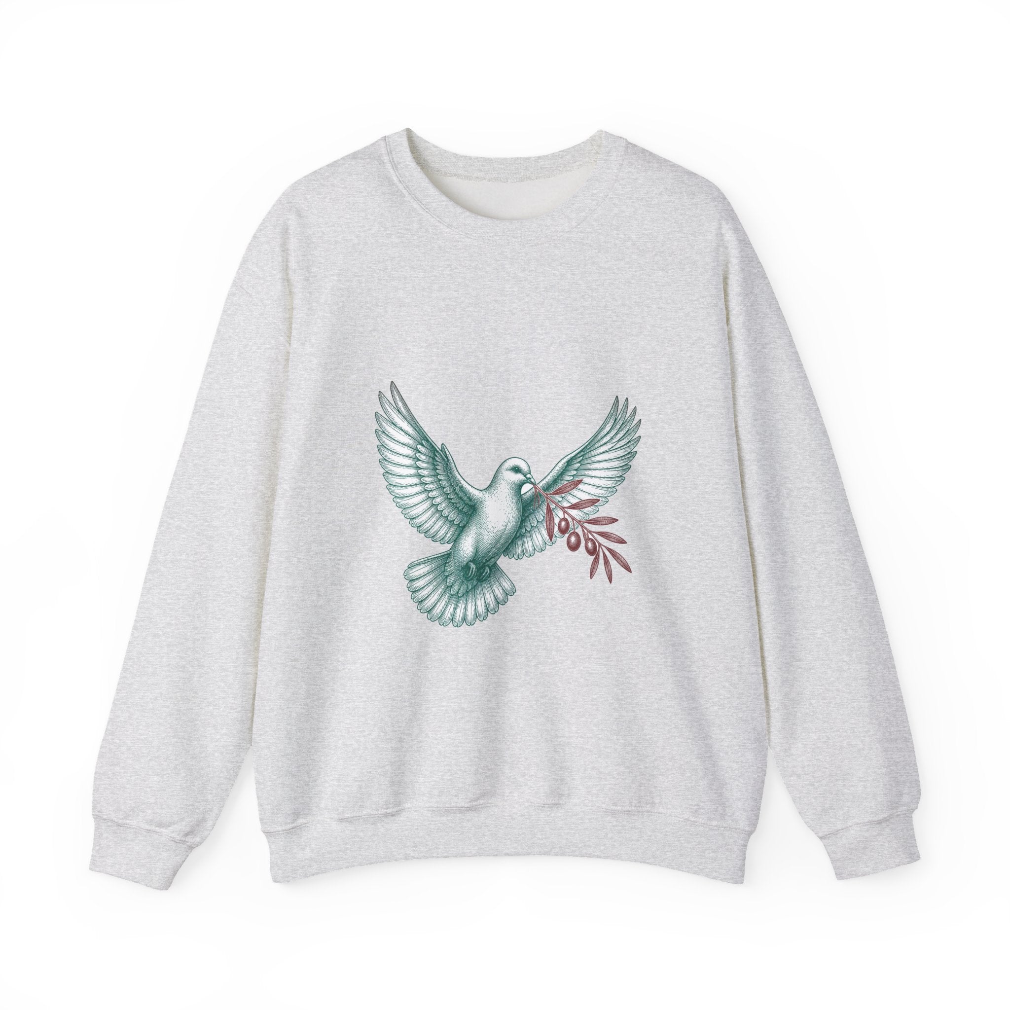 Matching Couple Sweatshirt - Wolf & Dove Matching Couple Comfort Colors Crew Vintage Art His Hers Honeymoon Gift - Design B