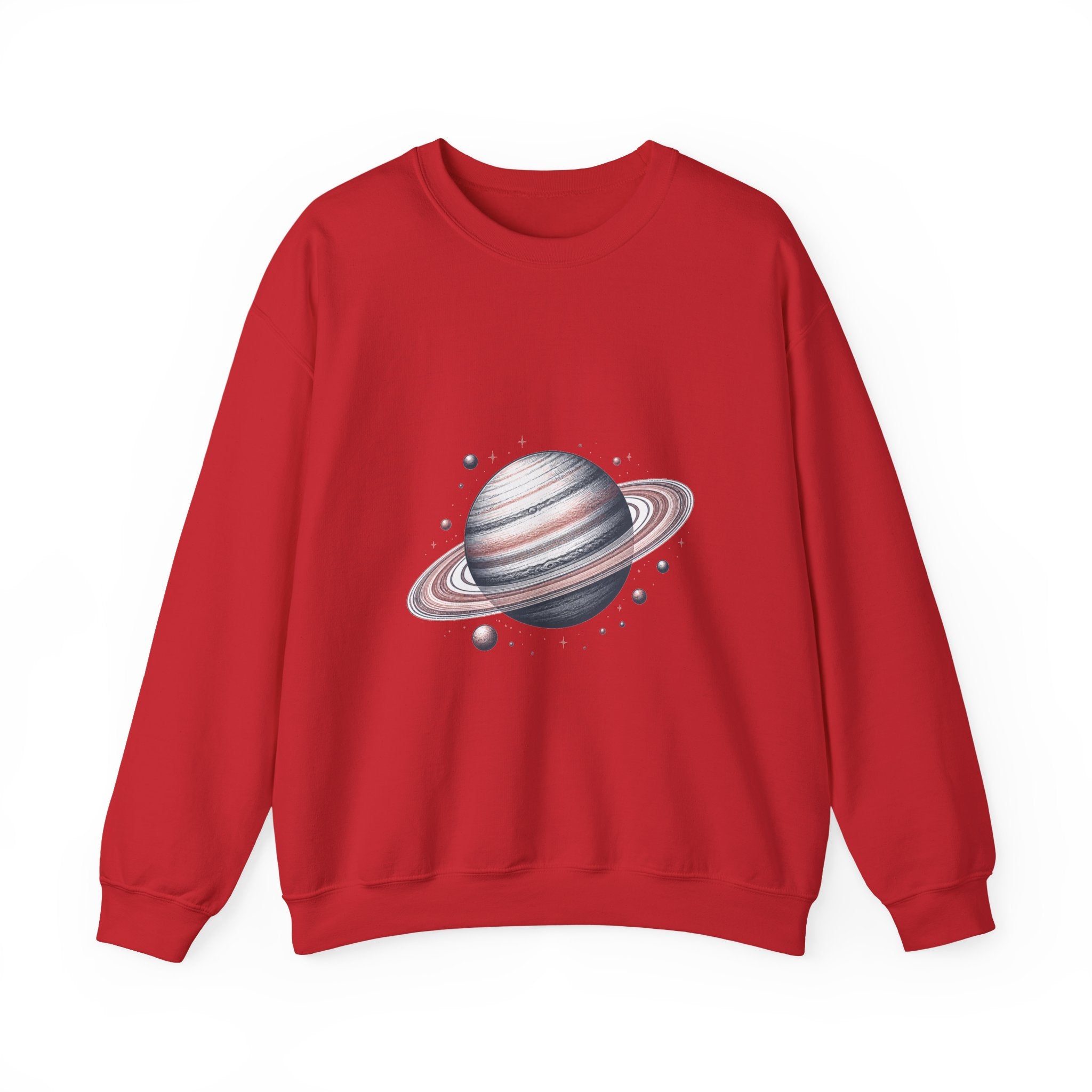 Matching Couple Sweatshirt - Saturn & Jupiter Matching Couple Crewneck Sweatshirt Hand-Drawn Art His Hers Best Friend Gift - Design A