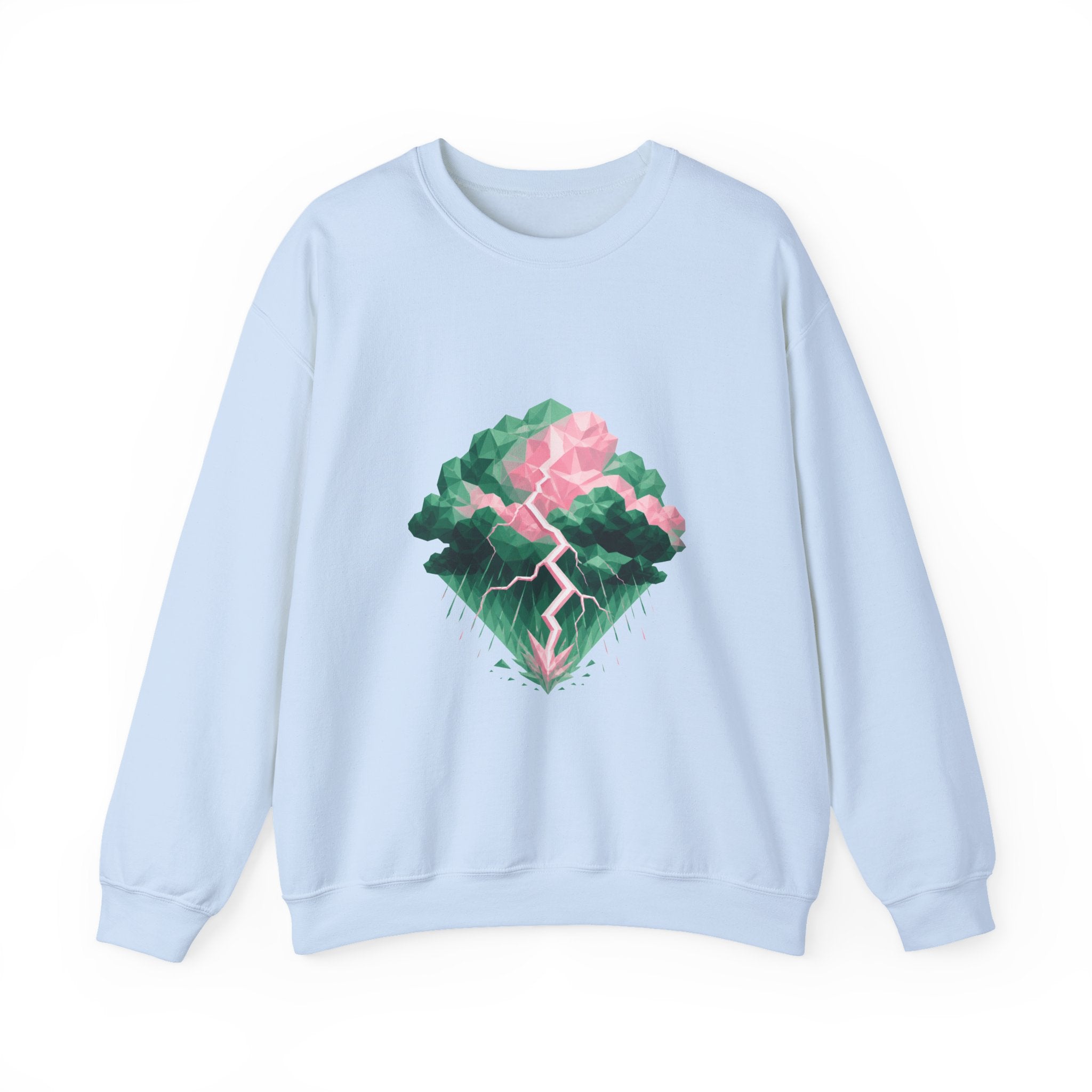 Matching Couple Sweatshirt - Storm & Rainbow Matching Couple Comfort Colors Crew Geometric Art His Hers Love Gift - Design A