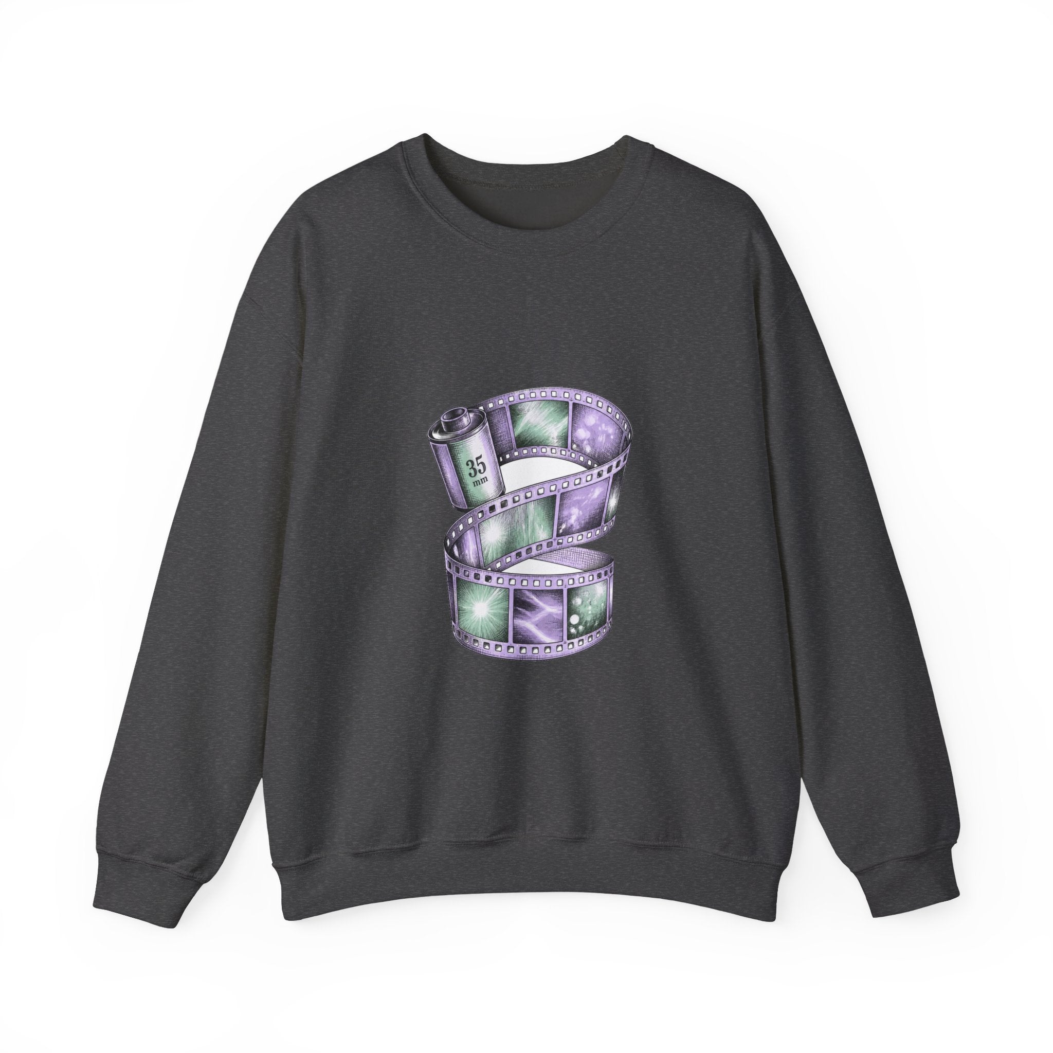 Matching Couple Sweatshirt - Camera & Film Matching Couple Comfort Colors Crew Hand-Drawn Art His Hers Anniversary Gift - Design B