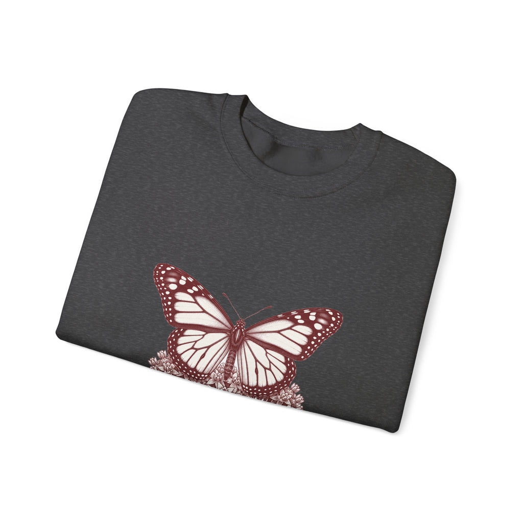Matching Couple Sweatshirt - Butterfly & Moth Matching Couple Premium Fleece Sweatshirt Vintage Art His Hers Honeymoon Gift - Design A
