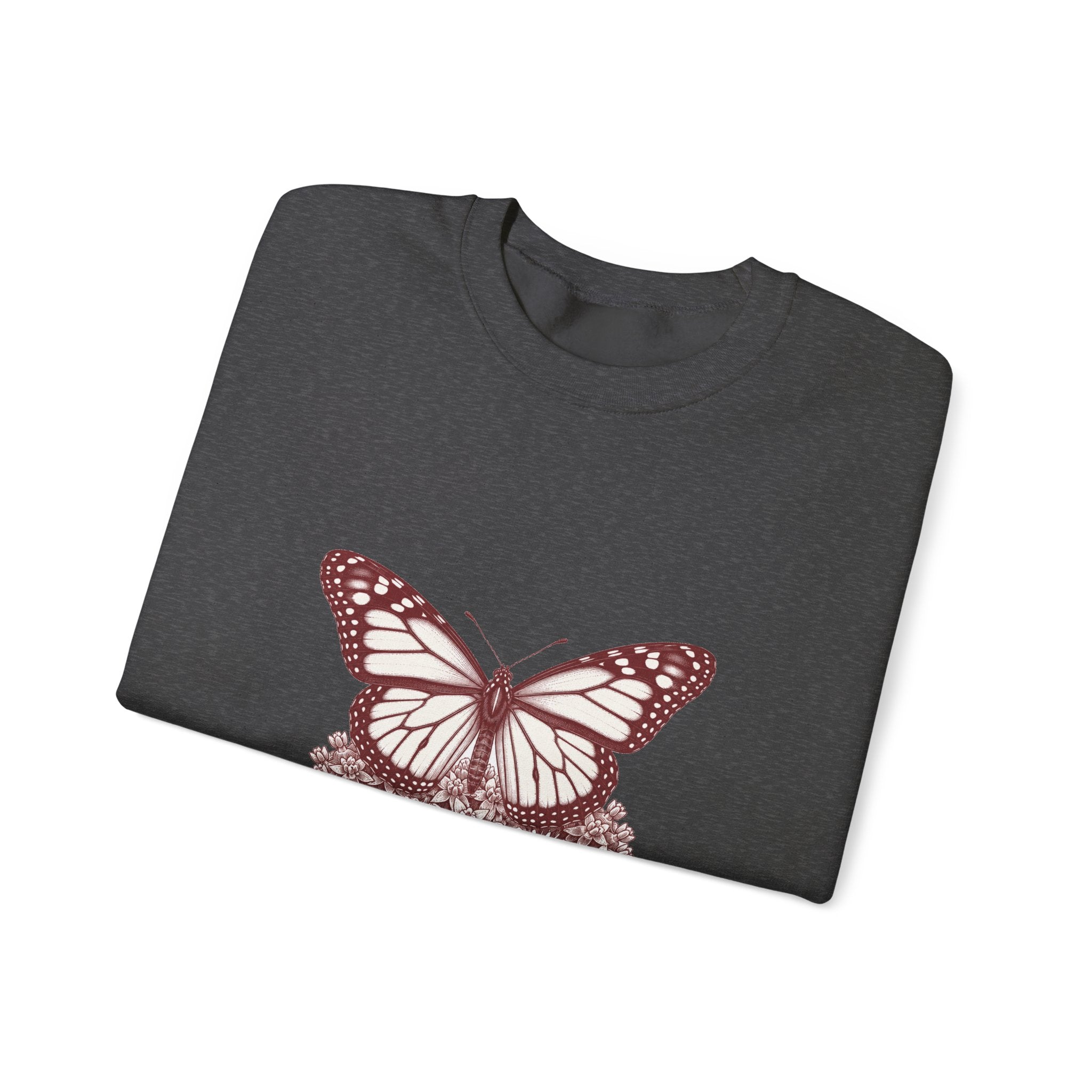 Matching Couple Sweatshirt - Butterfly & Moth Matching Couple Premium Fleece Sweatshirt Vintage Art His Hers Honeymoon Gift - Design A