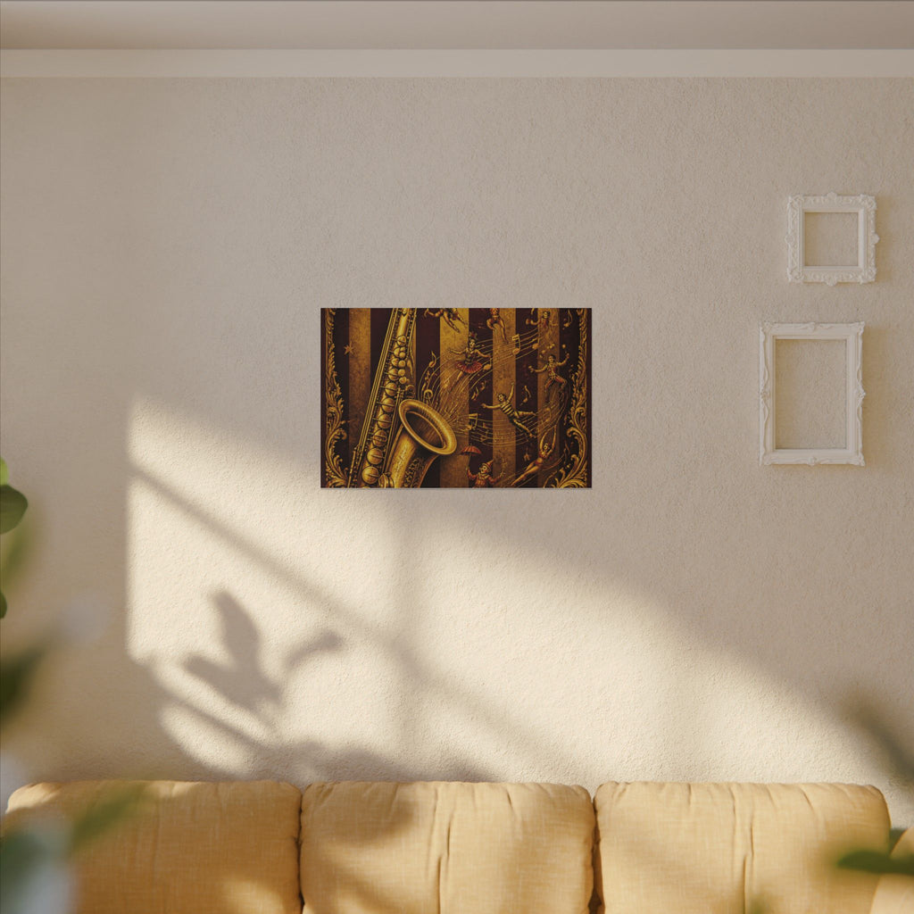 Saxophone Music Circus Wall Art Canvas 16×20 Baroque Home Office Decor Maximalist Print