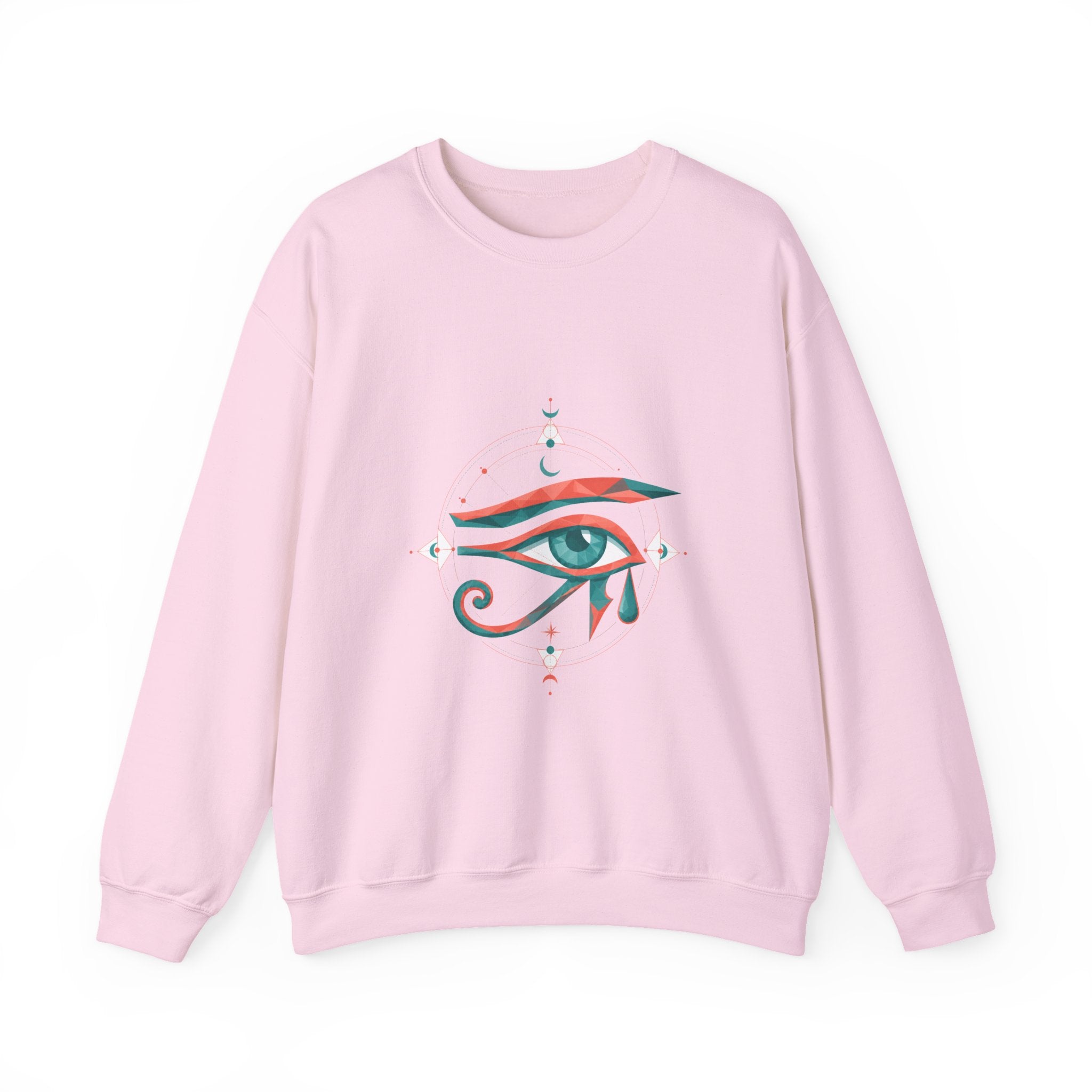 Matching Couple Sweatshirt - Eye of Ra & Horus Matching Couple Comfort Colors Crew Geometric Art His Hers Love Gift - Design B