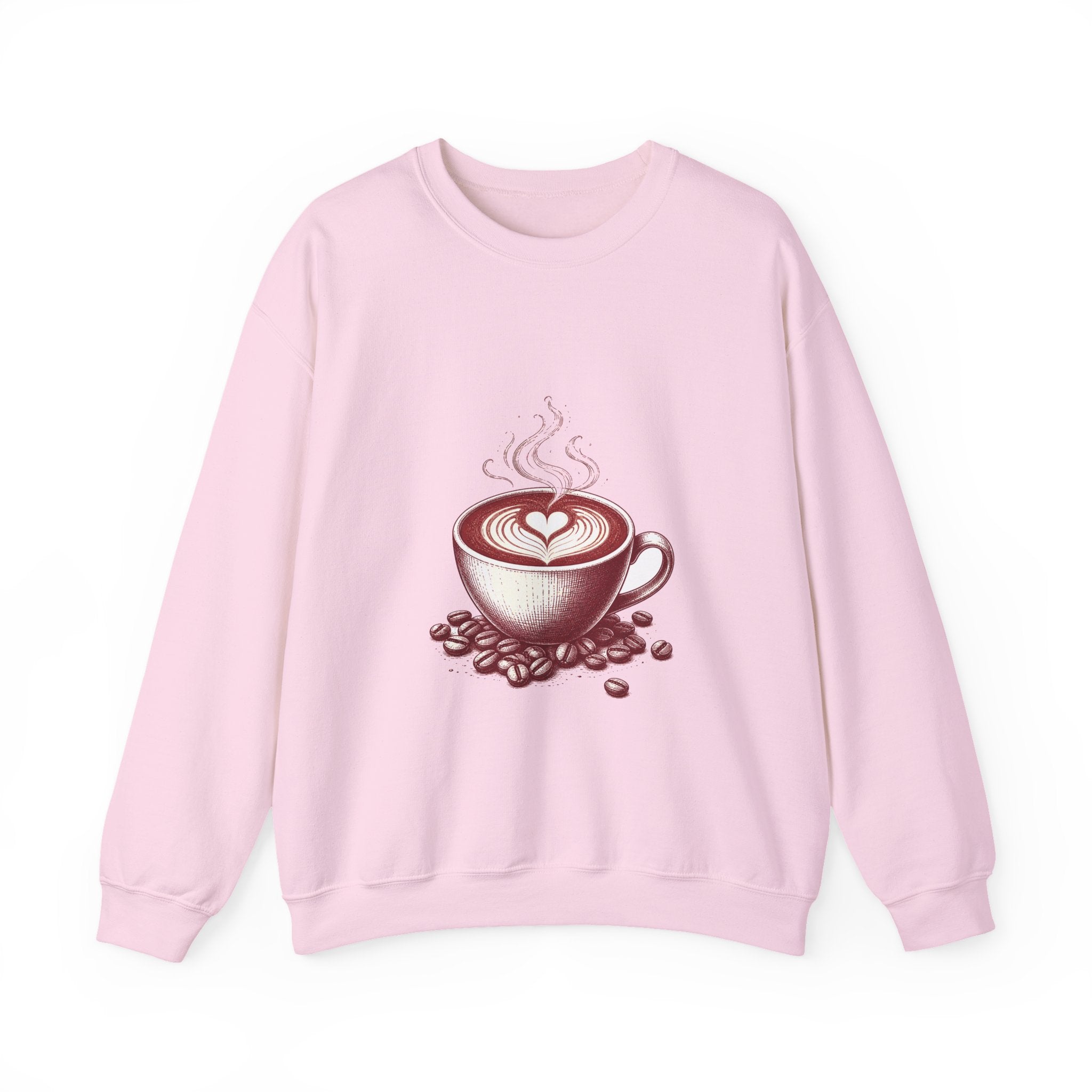 Matching Couple Sweatshirt - Coffee & Tea Matching Couple Comfort Colors Crew Hand-Drawn Art His Hers Anniversary Gift - Design A