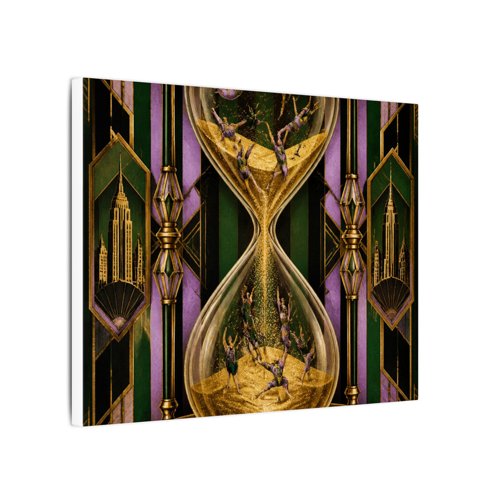 Hourglass Acrobats Wall Art Canvas 24×36 Art Deco Bar Area Decor Maximalist Print