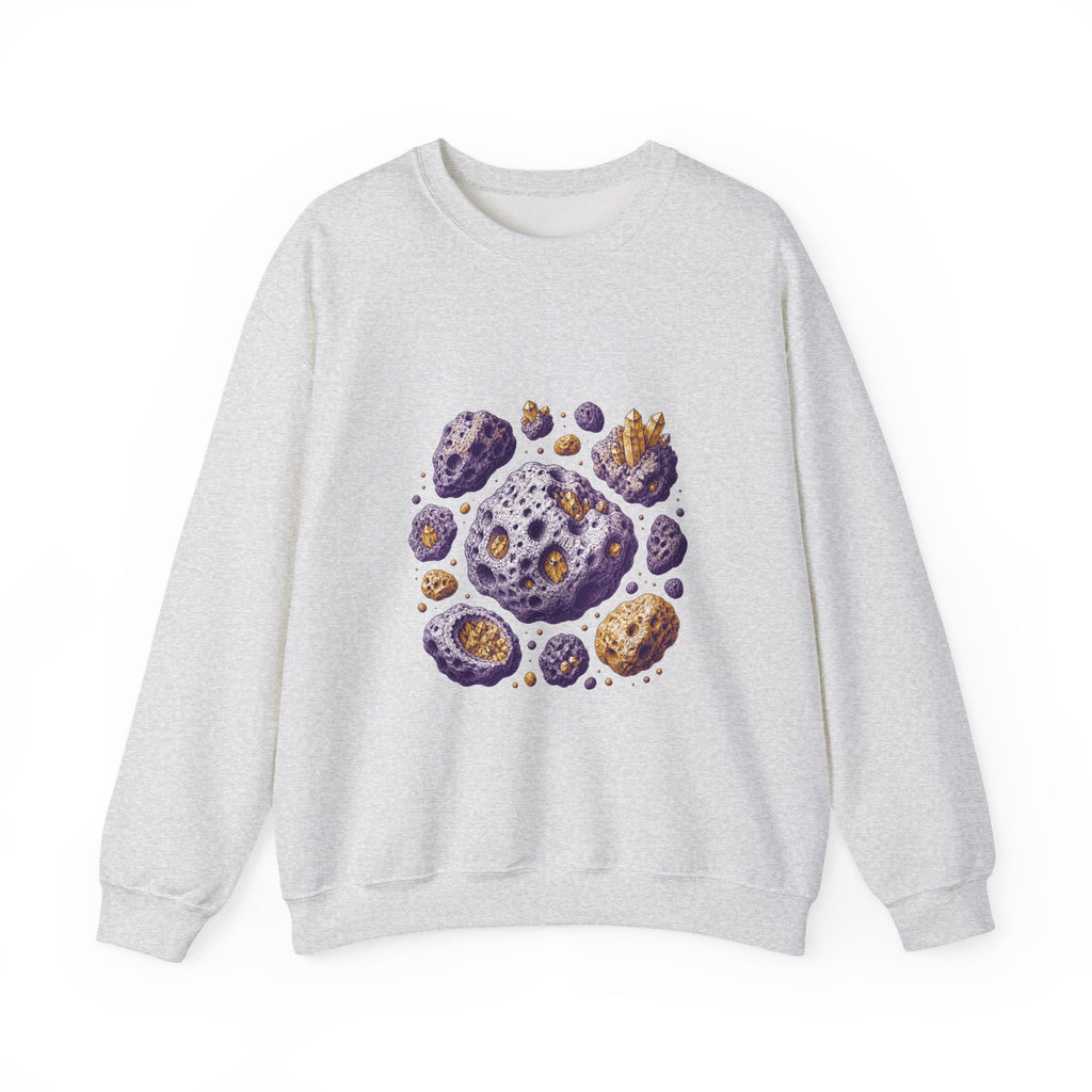 Matching Couple Sweatshirt - Comet & Asteroid Matching Couple Crewneck Sweatshirt Vintage Art His Hers Wedding Gift - Design B