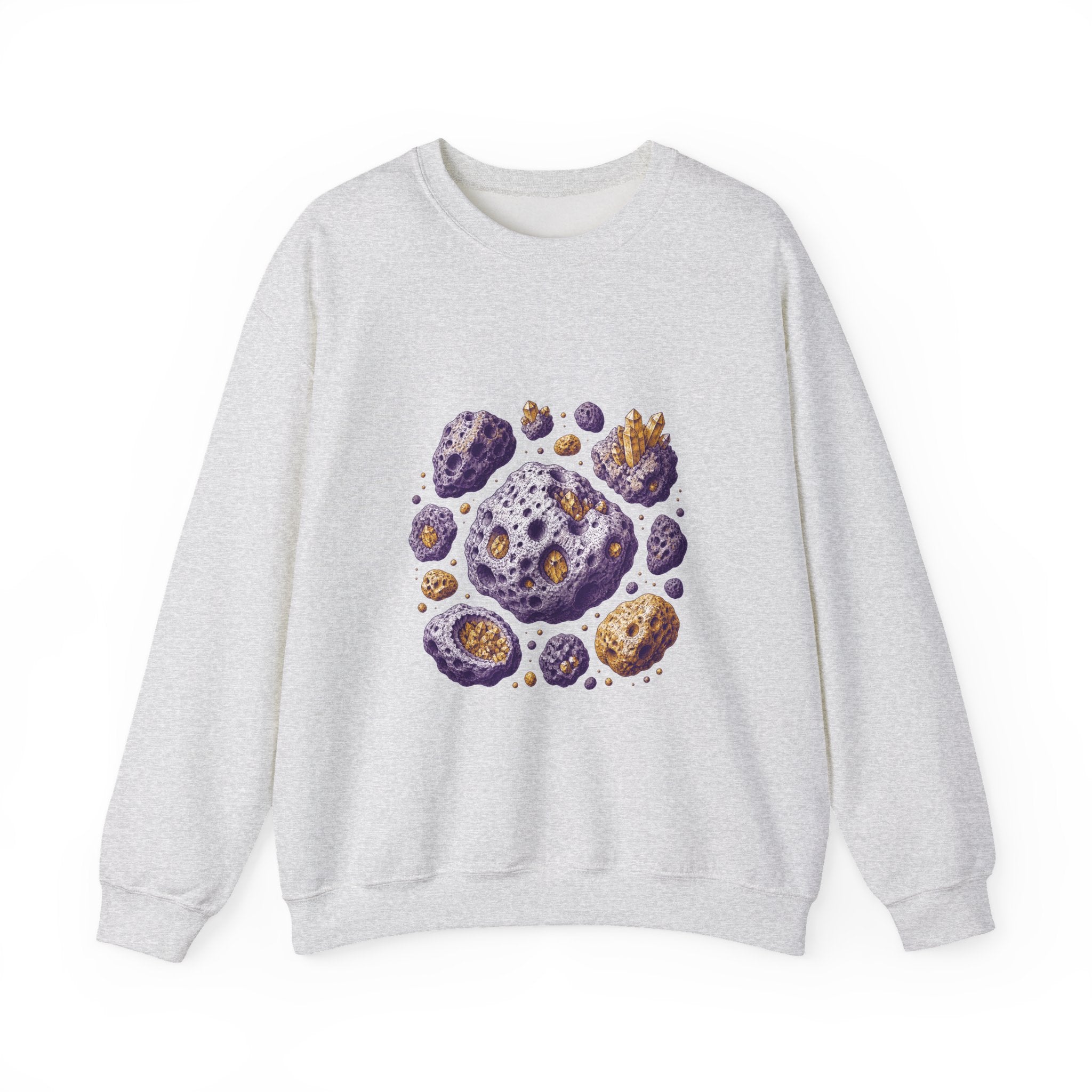 Matching Couple Sweatshirt - Comet & Asteroid Matching Couple Crewneck Sweatshirt Vintage Art His Hers Wedding Gift - Design B