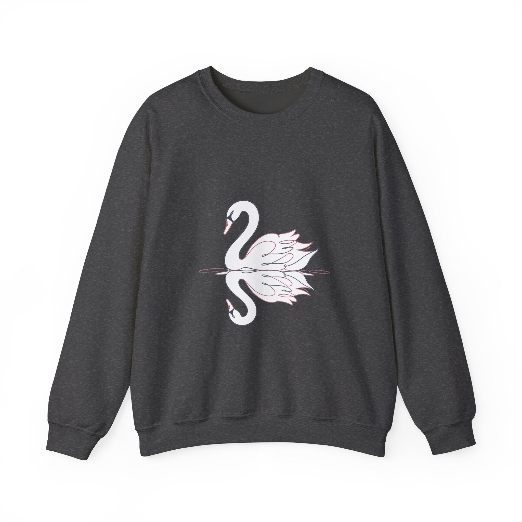 Matching Couple Sweatshirt - Raven & Swan Matching Couple Comfort Colors Crew Minimalist Art His Hers Christmas Gift - Design B