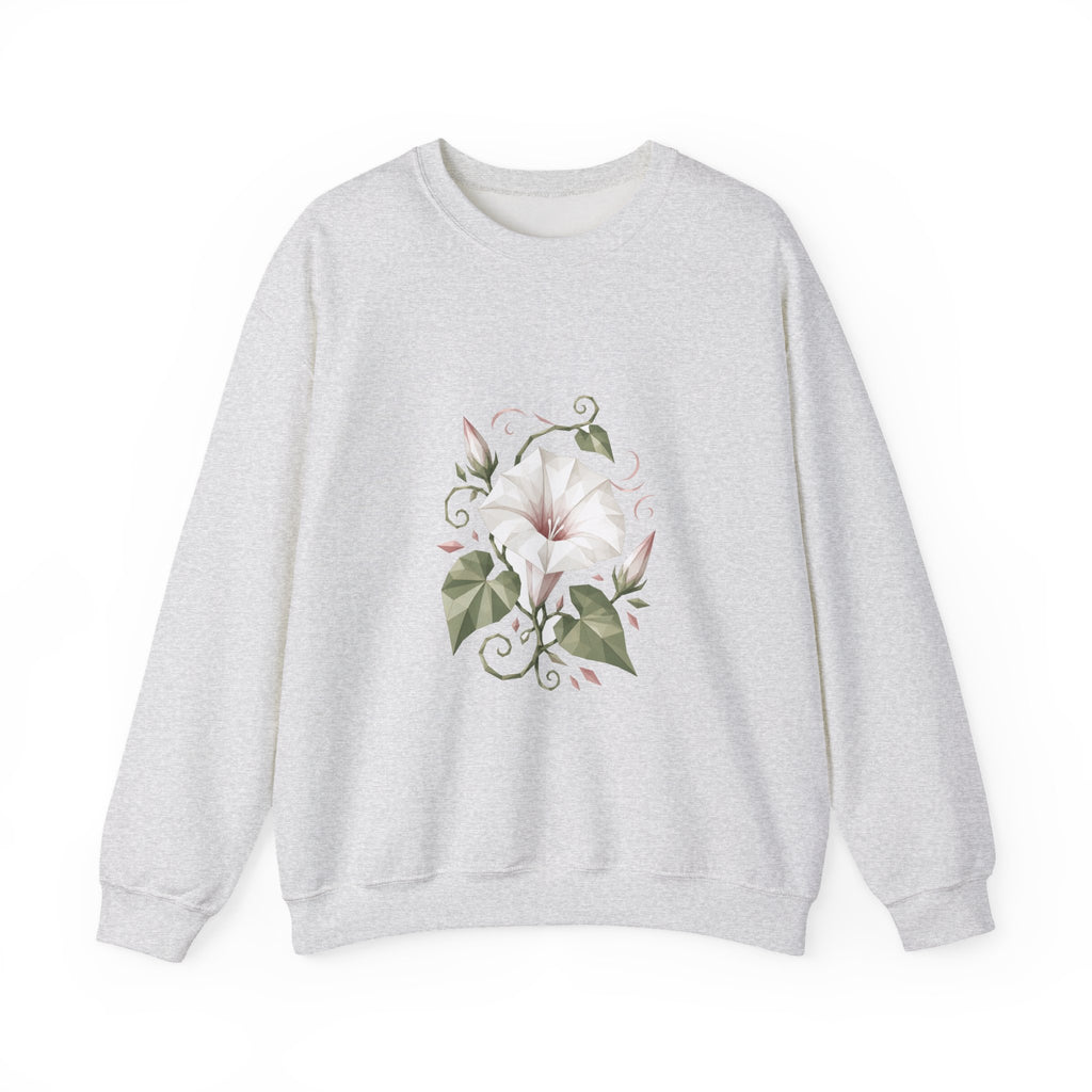 Matching Couple Sweatshirt - Sunflower & Moonflower Matching Couple Crewneck Sweatshirt Geometric Art His Hers Couple Gift - Design B