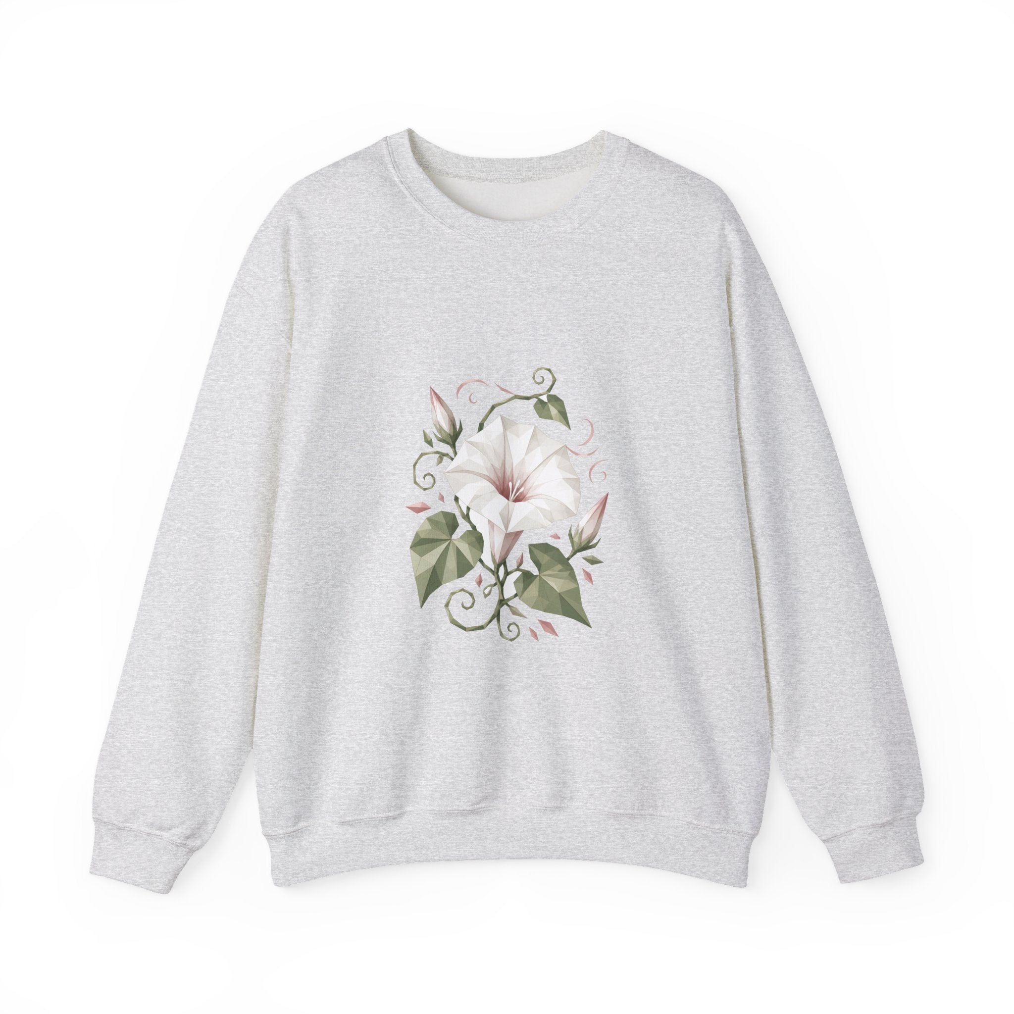 Matching Couple Sweatshirt - Sunflower & Moonflower Matching Couple Crewneck Sweatshirt Geometric Art His Hers Couple Gift - Design B