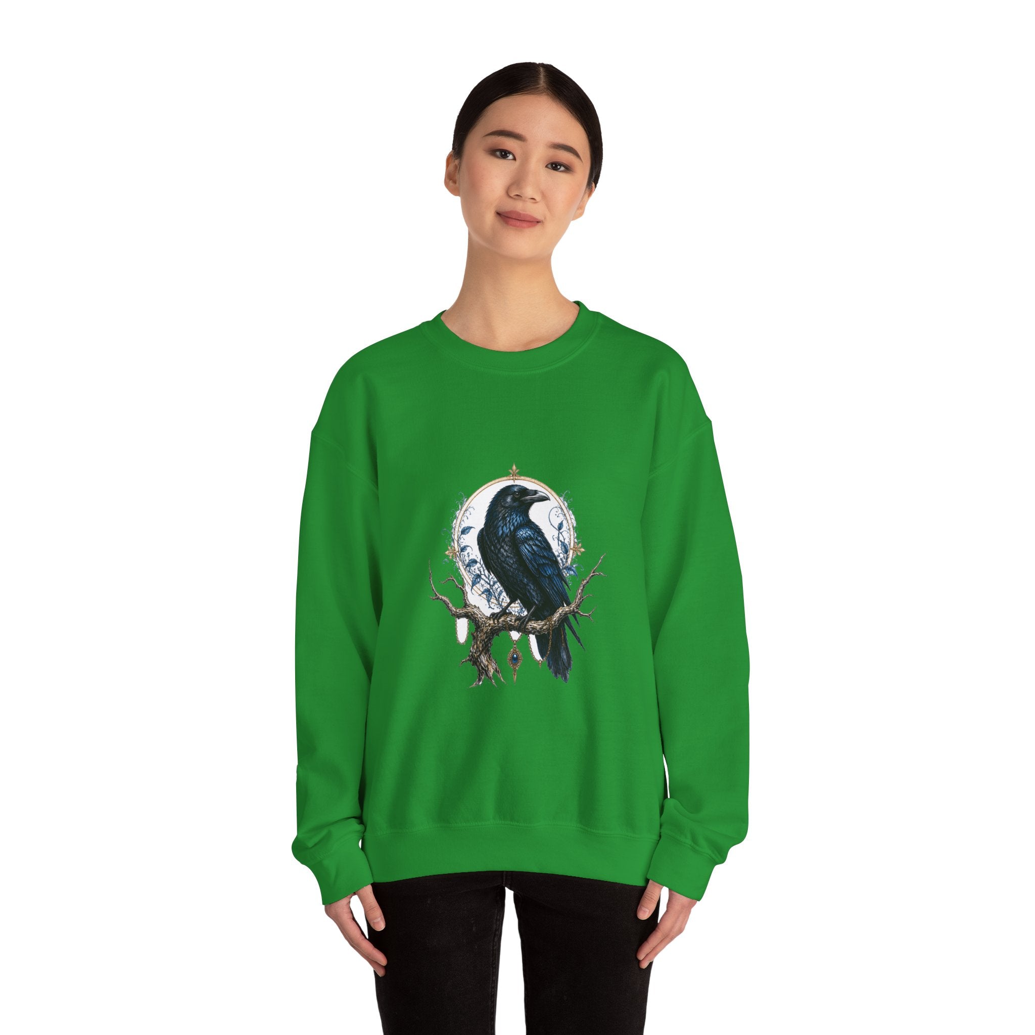 Matching Couple Sweatshirt - Raven & Swan Matching Couple Crewneck Sweatshirt Hand-Drawn Art His Hers Best Friend Gift - Design A