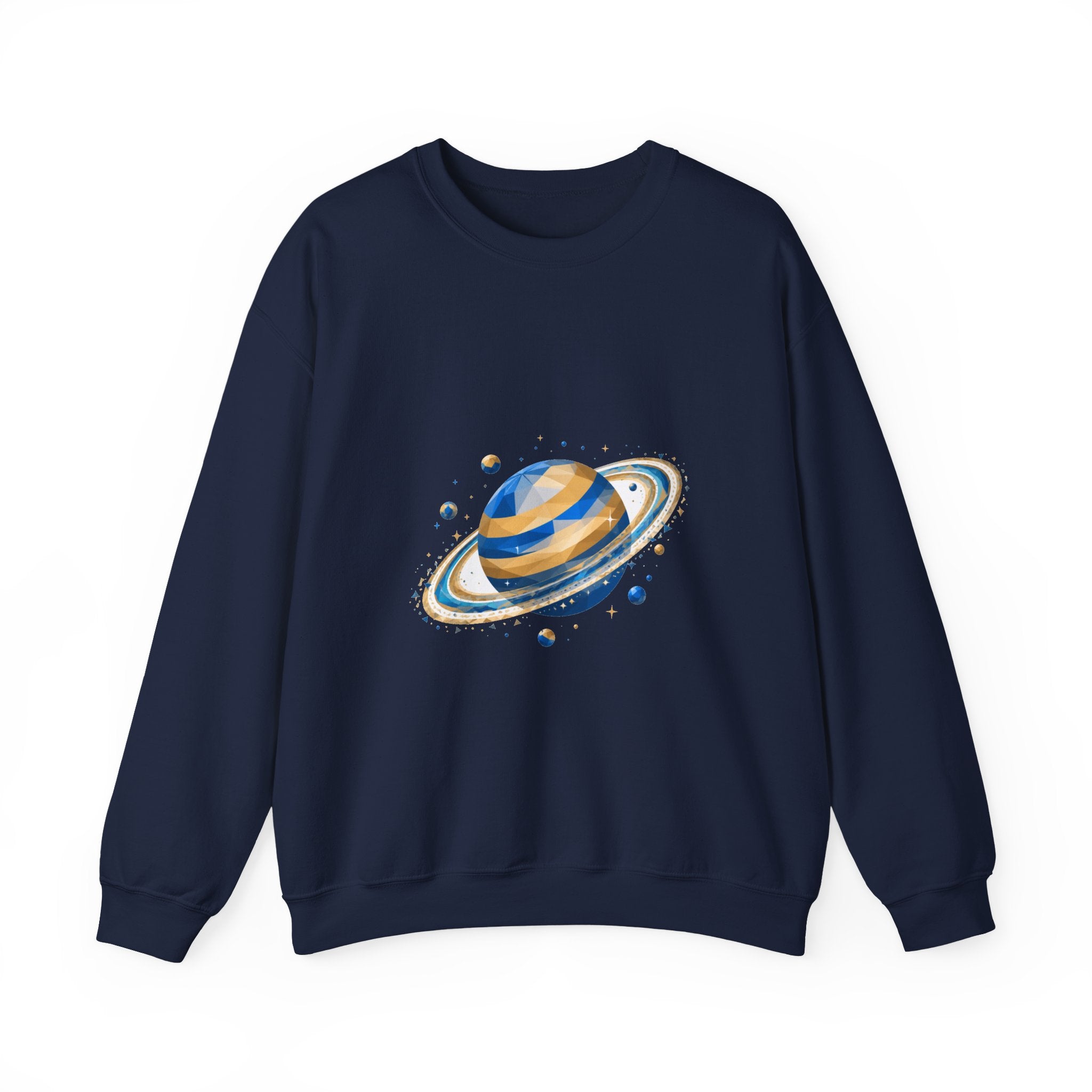 Matching Couple Sweatshirt - Astronaut & Planet Matching Couple Premium Fleece Sweatshirt Geometric Art His Hers Love Gift - Design B