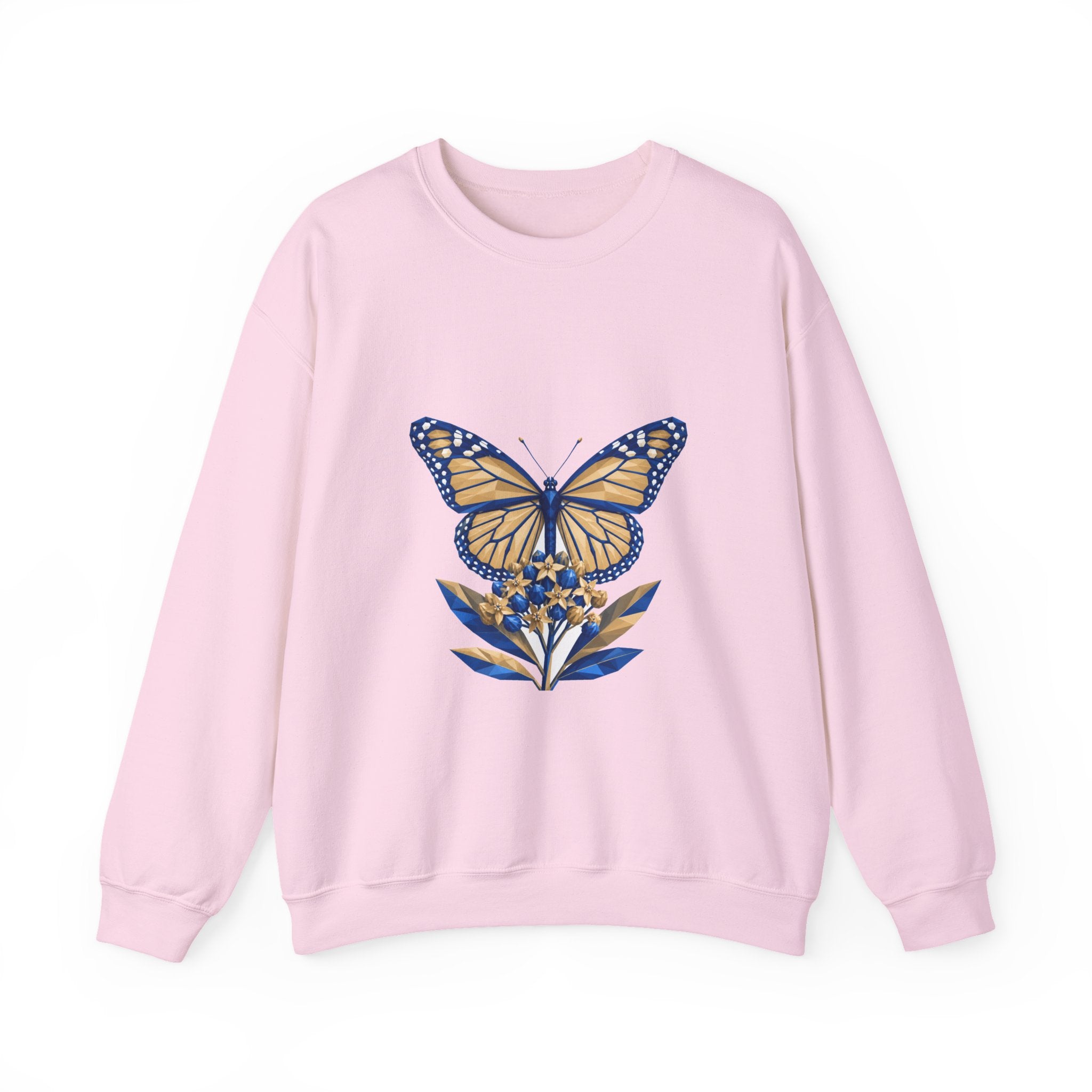 Matching Couple Sweatshirt - Butterfly & Moth Matching Couple Crewneck Sweatshirt Geometric Art His Hers Couple Gift - Design A