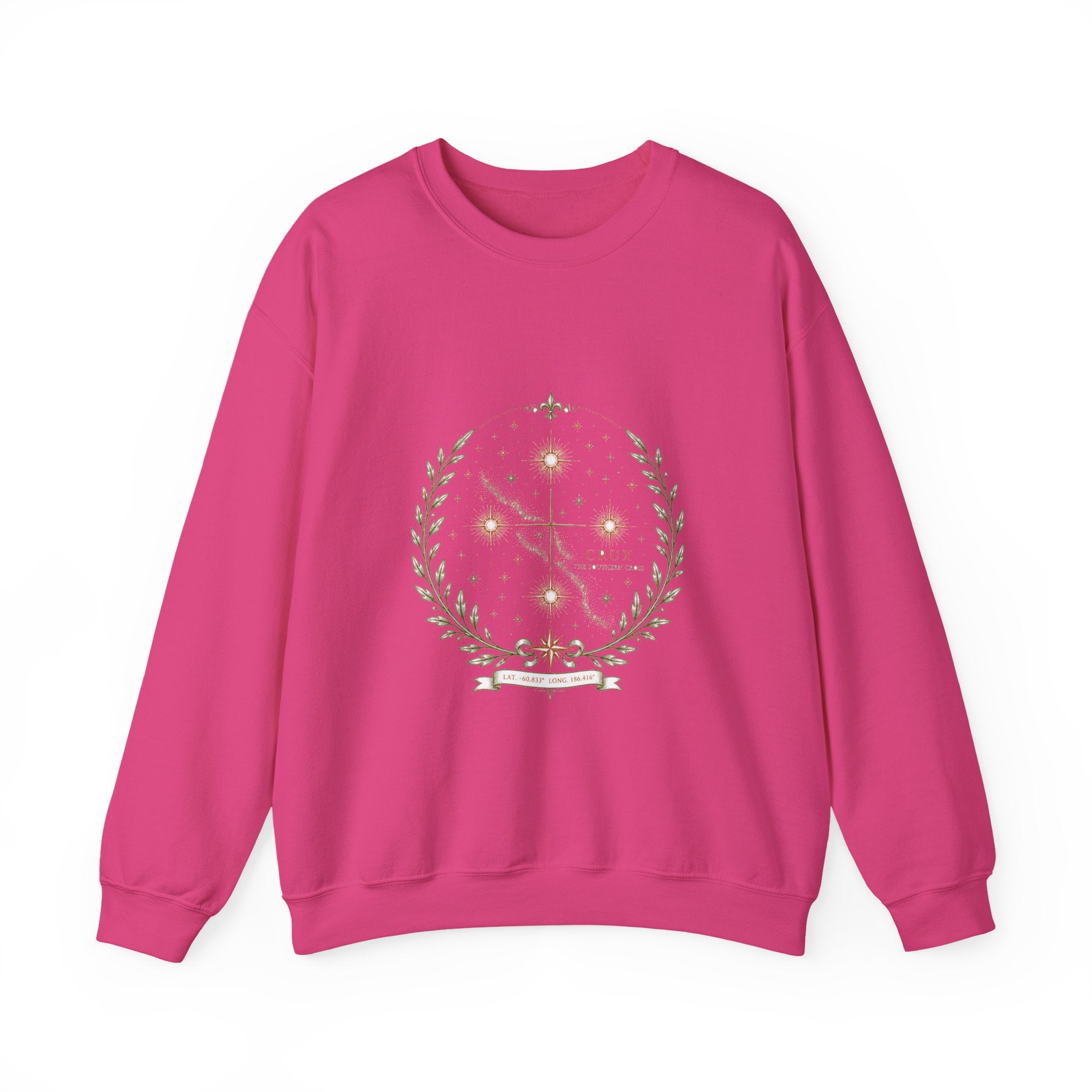 Matching Couple Sweatshirt - Aurora & Southern Cross Matching Couple Premium Fleece Sweatshirt Vintage Art His Hers Honeymoon Gift - Design B