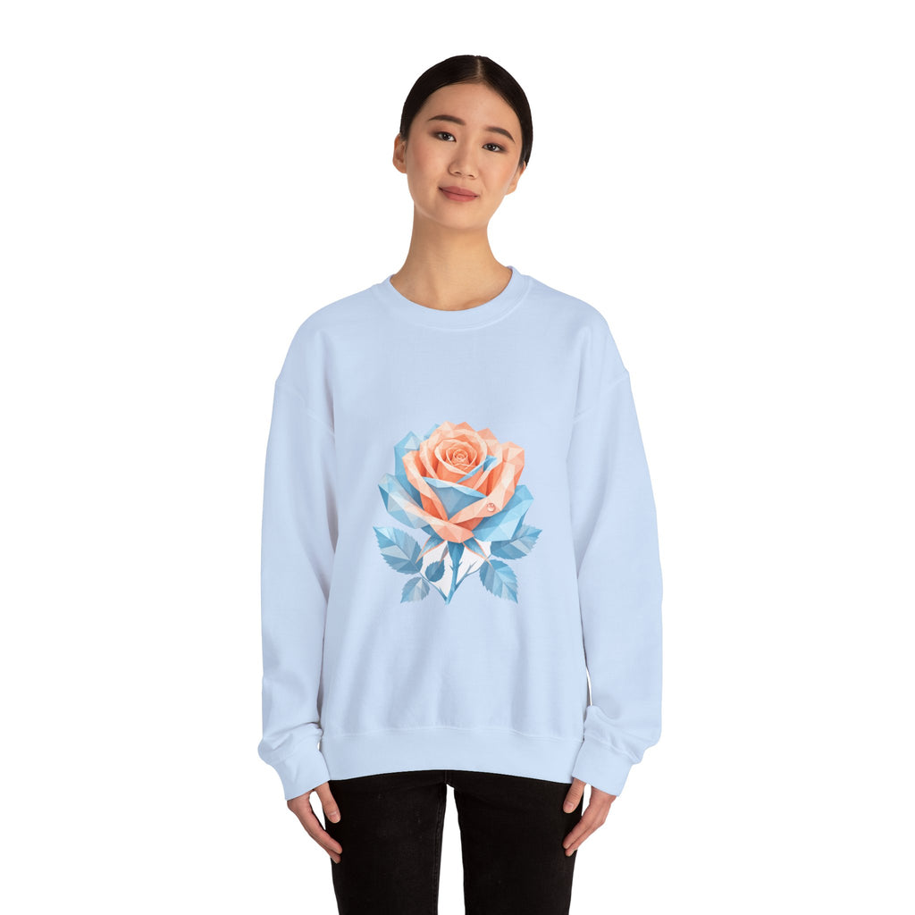 Matching Couple Sweatshirt - Rose & Thorn Matching Couple Comfort Colors Crew Geometric Art His Hers Love Gift - Design A
