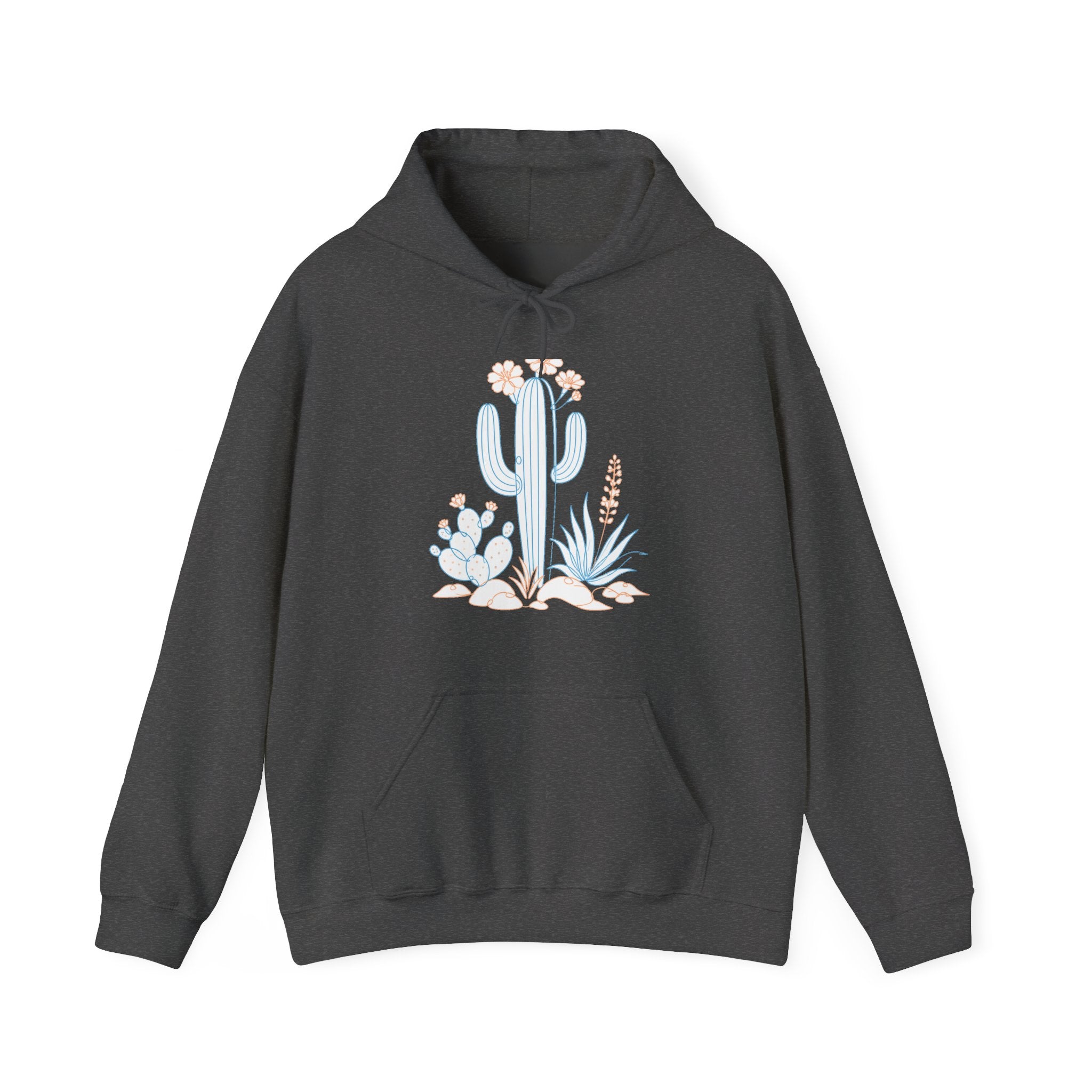 Matching Couple Sweatshirt - Desert & Rainforest Matching Couple Hooded Sweatshirt Minimalist Art His Hers Valentine Gift - Design A
