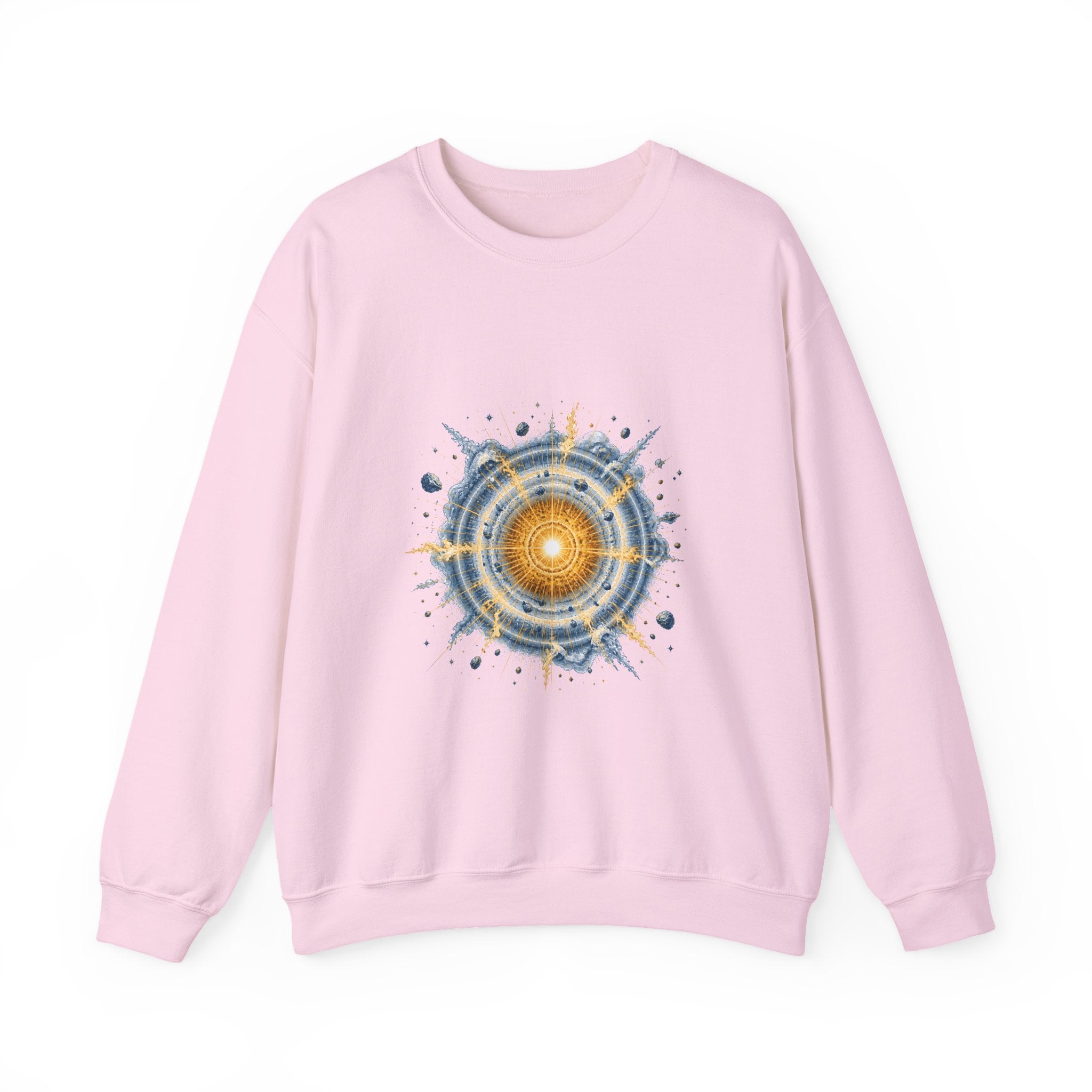 Matching Couple Sweatshirt - Galaxy & Supernova Matching Couple Crewneck Sweatshirt Vintage Art His Hers Wedding Gift - Design B