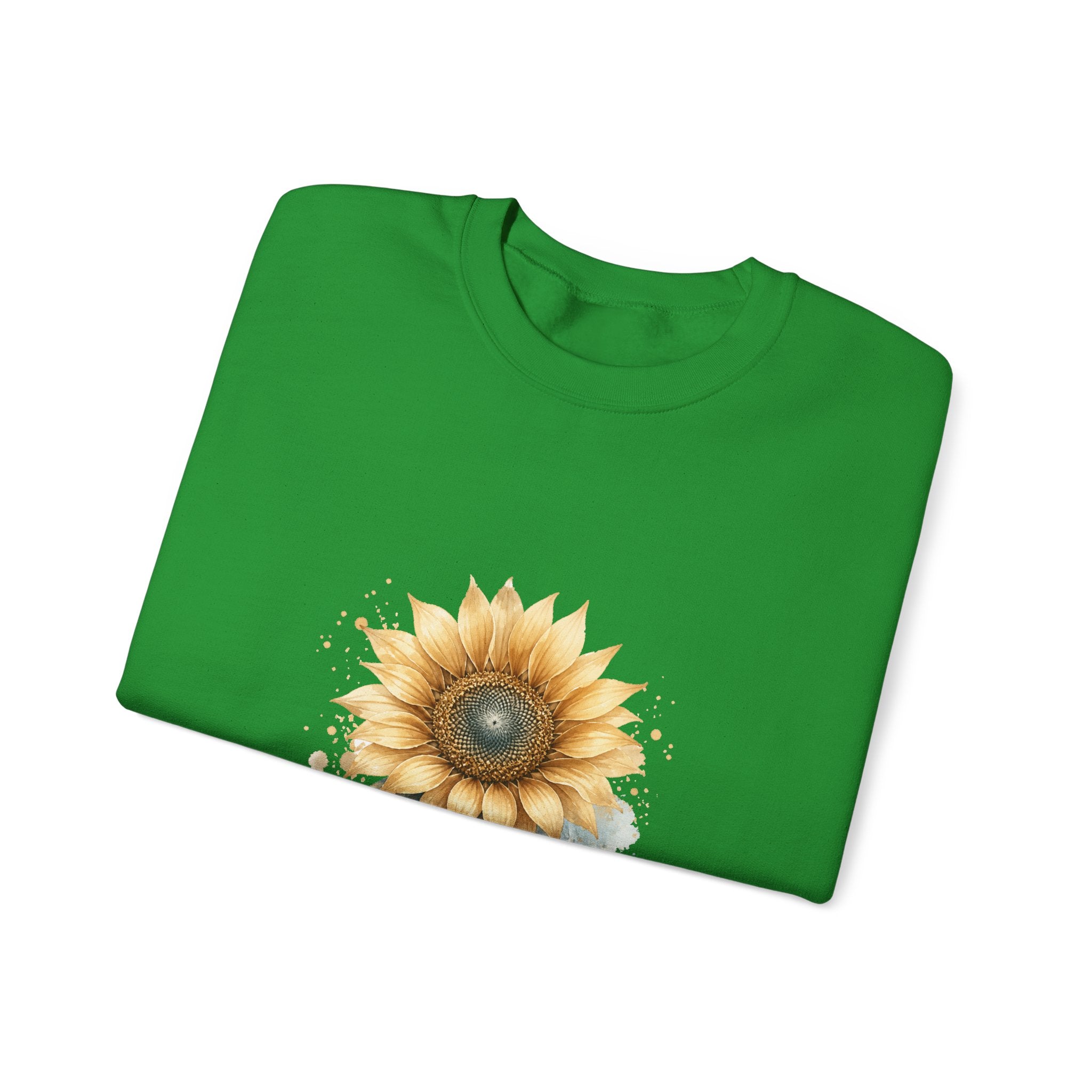 Matching Couple Sweatshirt - Sunflower & Moonflower Matching Couple Comfort Colors Crew Watercolor Art His Hers Birthday Gift - Design A