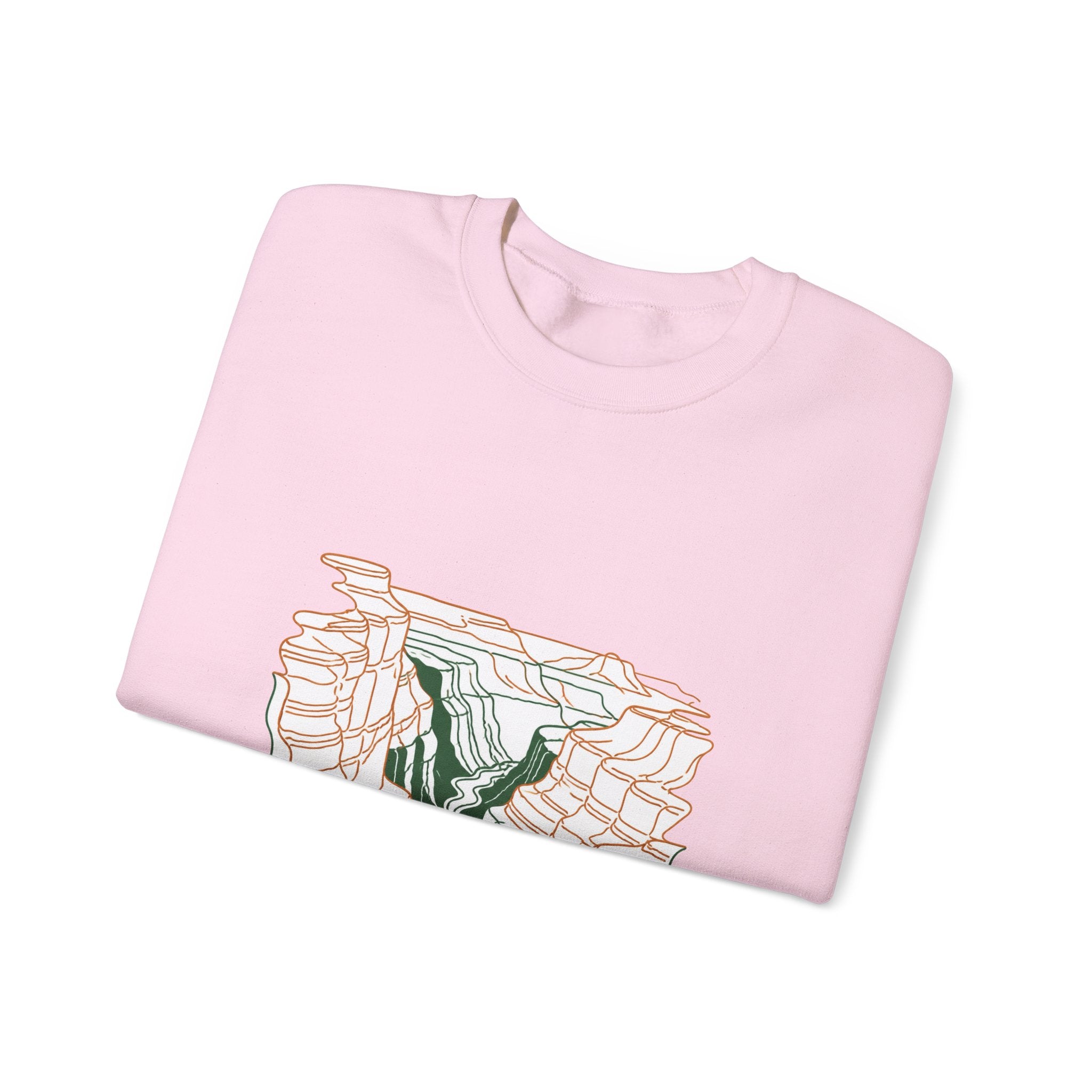 Matching Couple Sweatshirt - Lavender Fields & Canyon Matching Couple Premium Fleece Sweatshirt Minimalist Art His Hers Christmas Gift - Design B