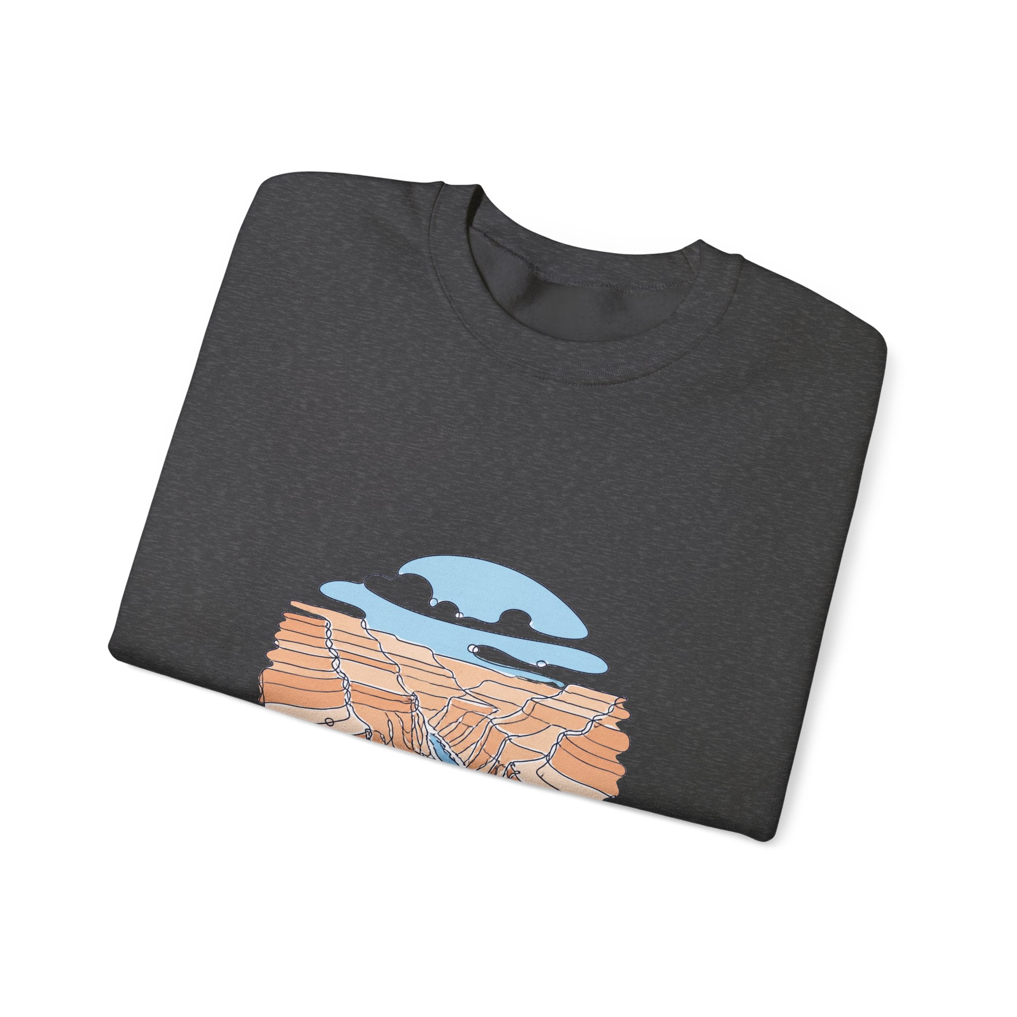 Matching Couple Sweatshirt - Lavender Fields & Canyon Matching Couple Comfort Colors Crew Minimalist Art His Hers Christmas Gift - Design B