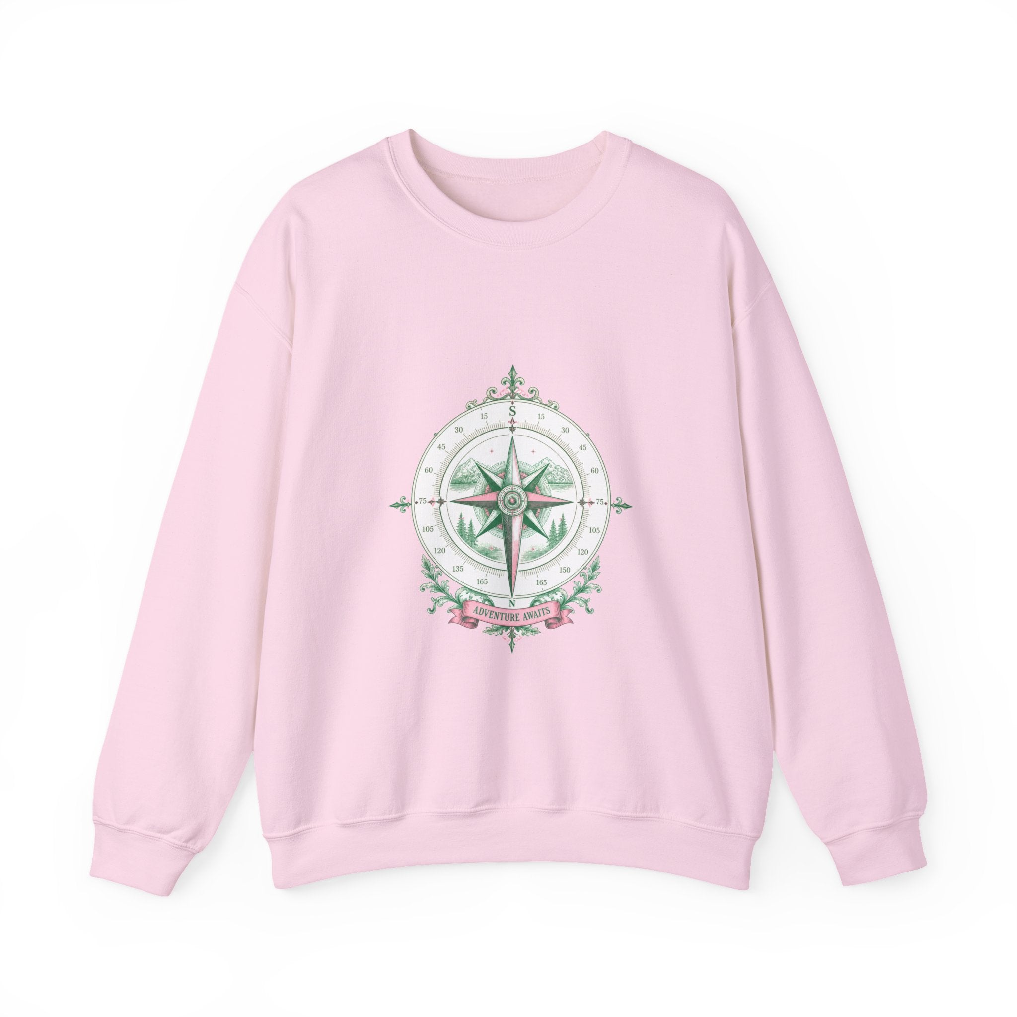 Matching Couple Sweatshirt - Compass North & South Matching Couple Premium Fleece Sweatshirt Vintage Art His Hers Honeymoon Gift - Design B