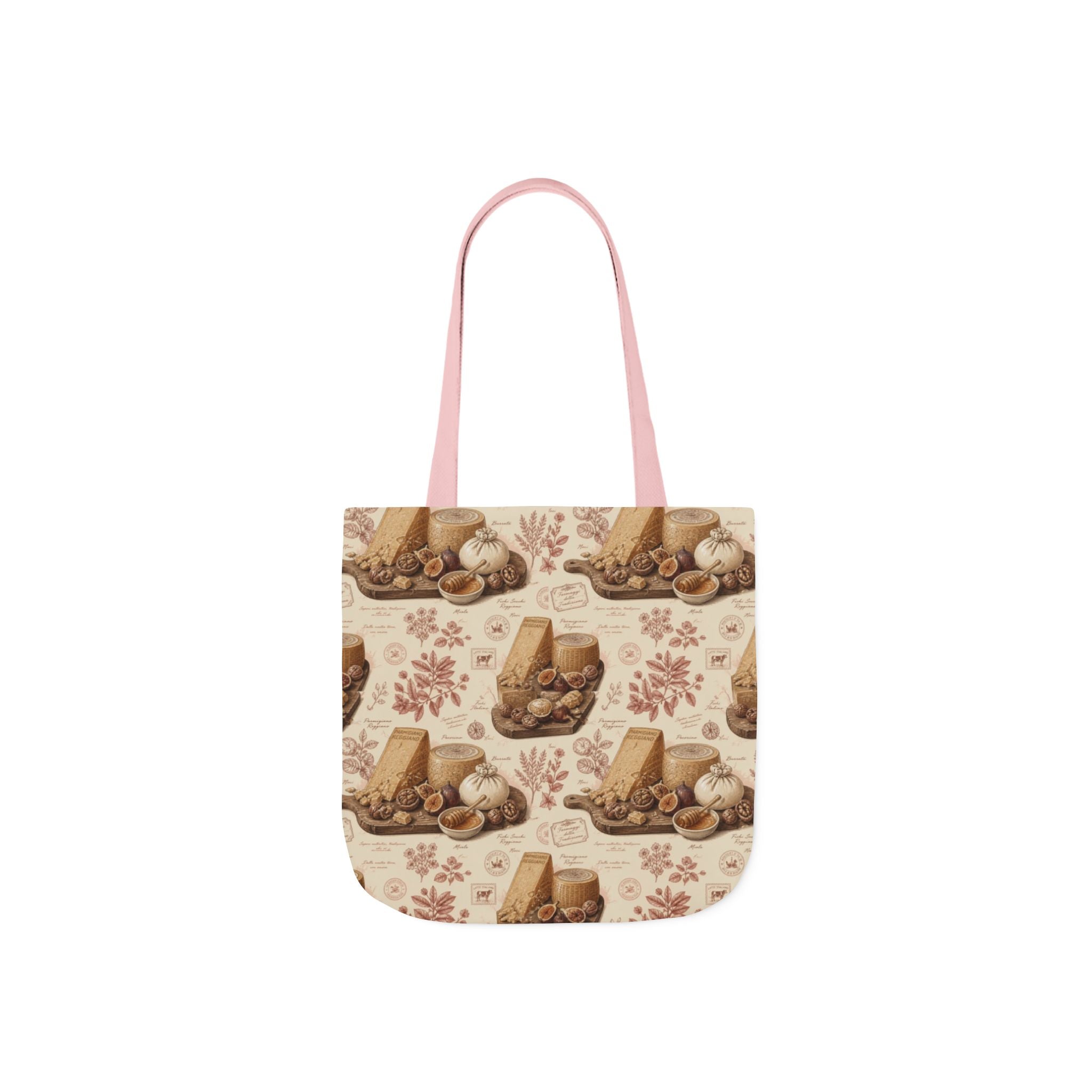 Italian Cheese Board Canvas Tote Bag Mediterranean Kitchen Botanical Design Italian Cottagecore Gift