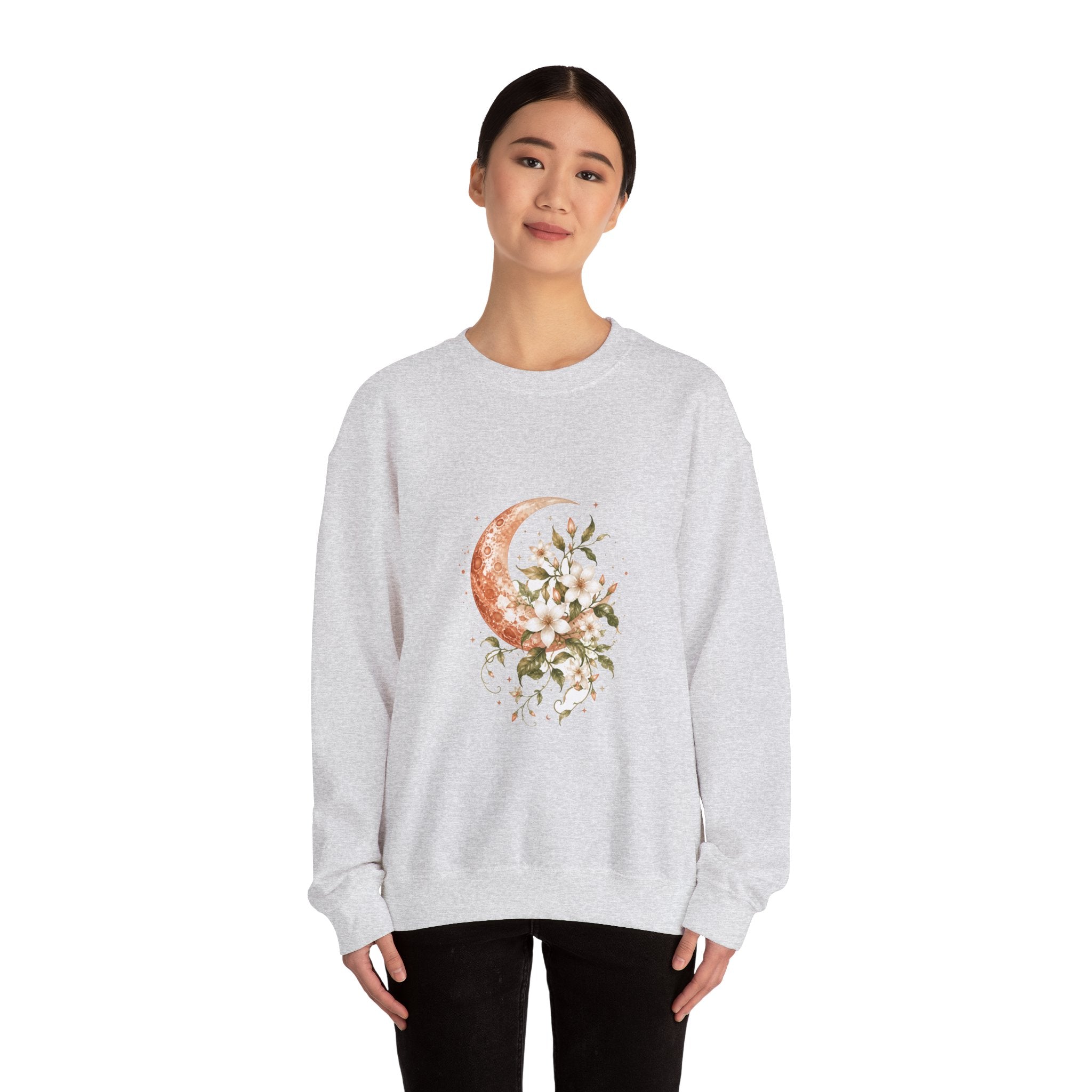 Matching Couple Sweatshirt - Sun & Moon Matching Couple Comfort Colors Crew Watercolor Art His Hers Birthday Gift - Design A
