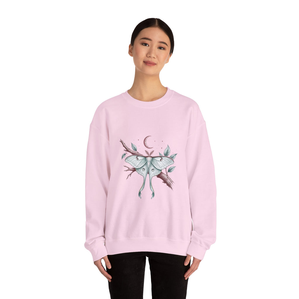 Matching Couple Sweatshirt - Butterfly & Moth Matching Couple Premium Fleece Sweatshirt Hand-Drawn Art His Hers Anniversary Gift - Design B