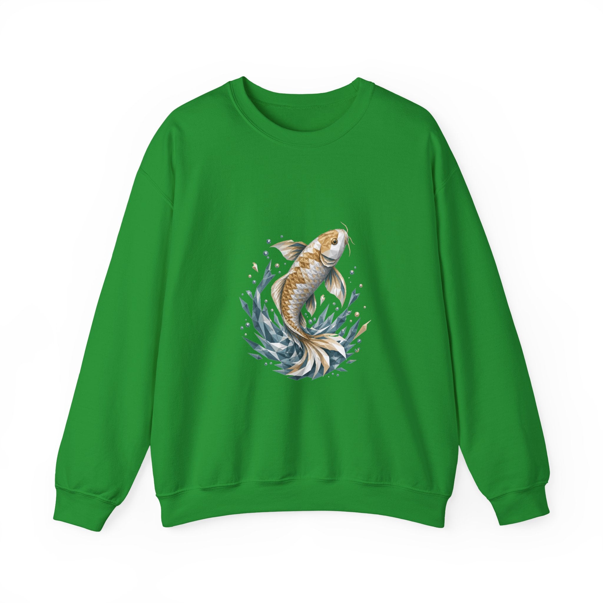 Matching Couple Sweatshirt - Koi Fish Yin Yang Matching Couple Crewneck Sweatshirt Geometric Art His Hers Couple Gift - Design A