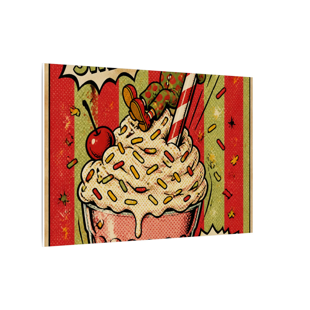 Milkshake Slide Clown Wall Art Canvas 16×20 Pop Art Living Room Decor Maximalist Print