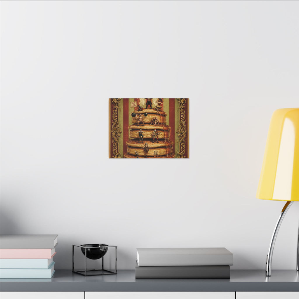 Pancake Stack Platform Wall Art Canvas 16×20 Baroque Home Office Decor Maximalist Print