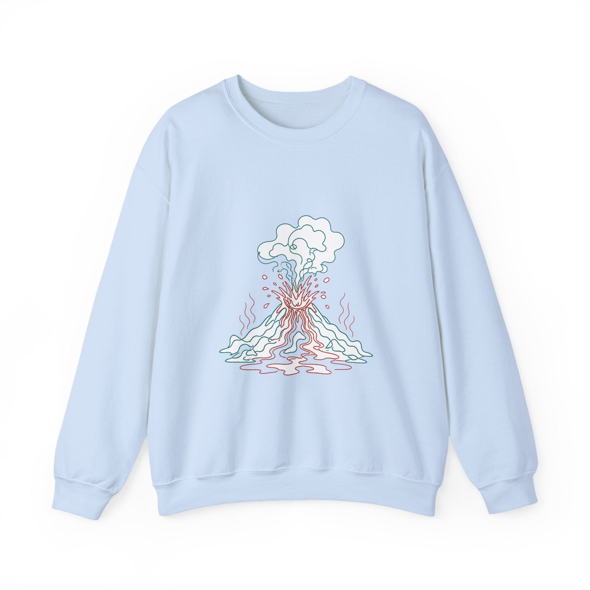 Matching Couple Sweatshirt - Volcano & Glacier Matching Couple Comfort Colors Crew Minimalist Art His Hers Christmas Gift - Design A