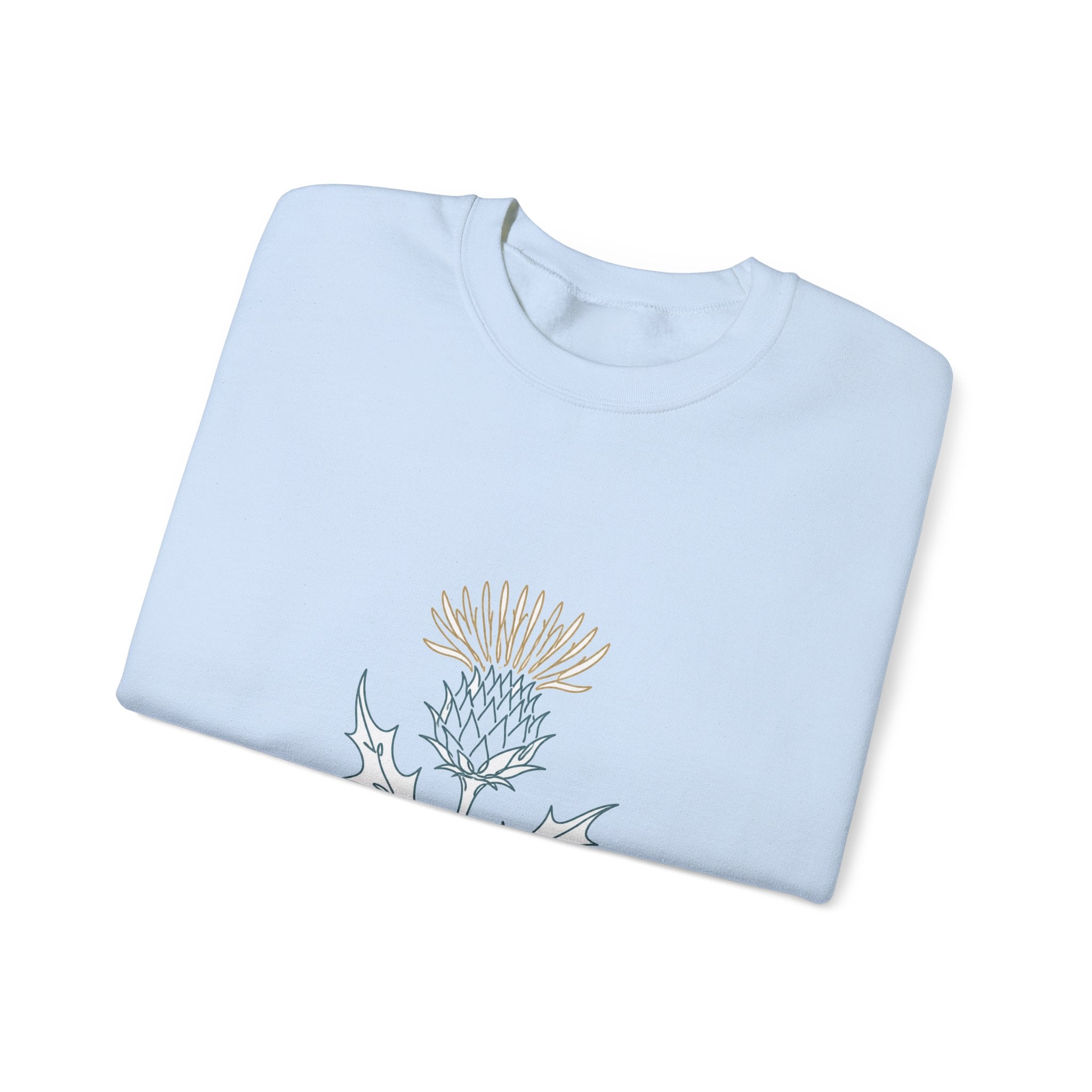 Matching Couple Sweatshirt - Lavender & Thistle Matching Couple Premium Fleece Sweatshirt Minimalist Art His Hers Christmas Gift - Design B