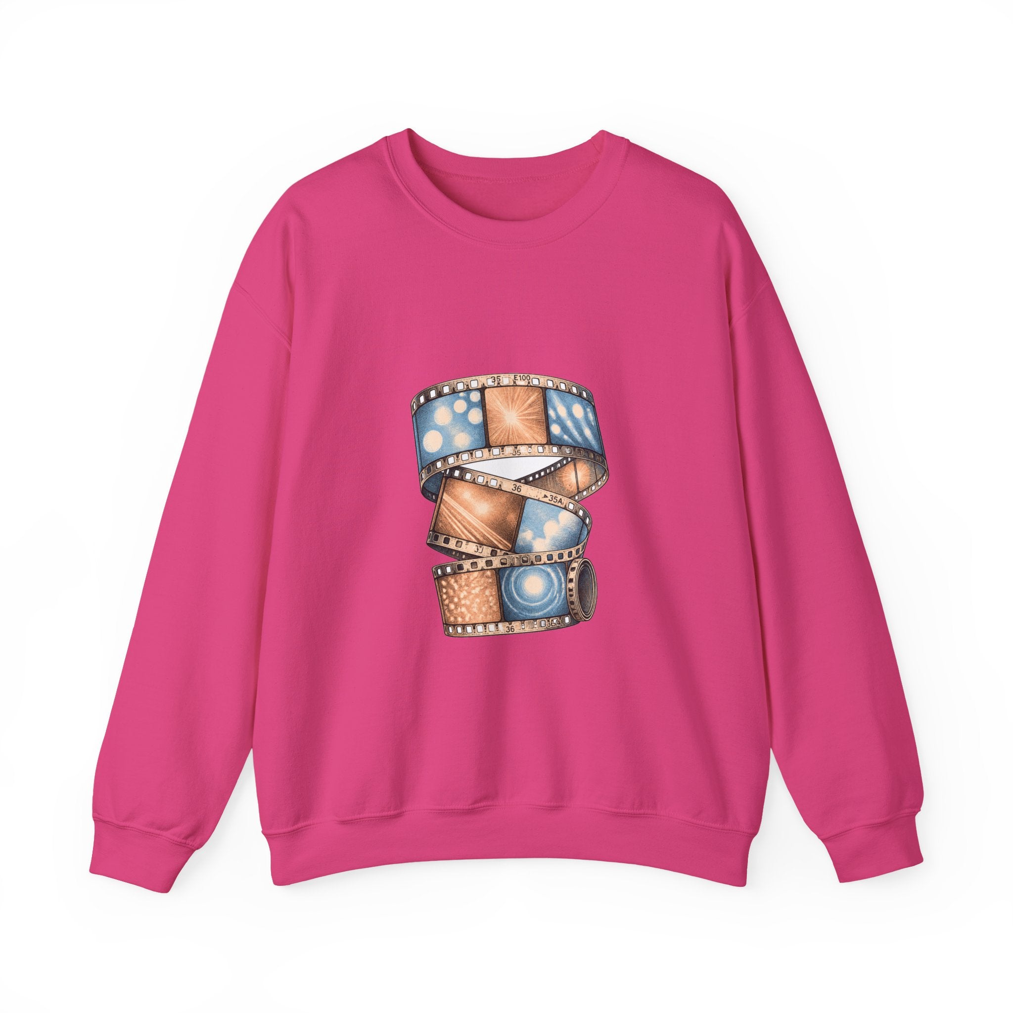 Matching Couple Sweatshirt - Camera & Film Matching Couple Crewneck Sweatshirt Vintage Art His Hers Wedding Gift - Design B