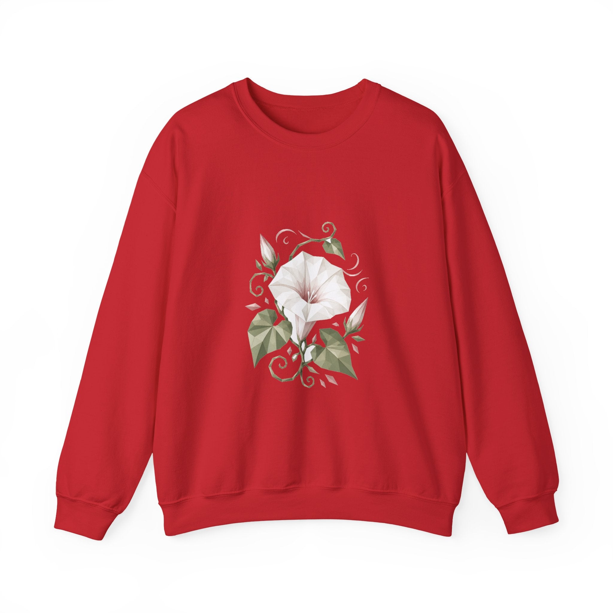 Matching Couple Sweatshirt - Sunflower & Moonflower Matching Couple Crewneck Sweatshirt Geometric Art His Hers Couple Gift - Design B