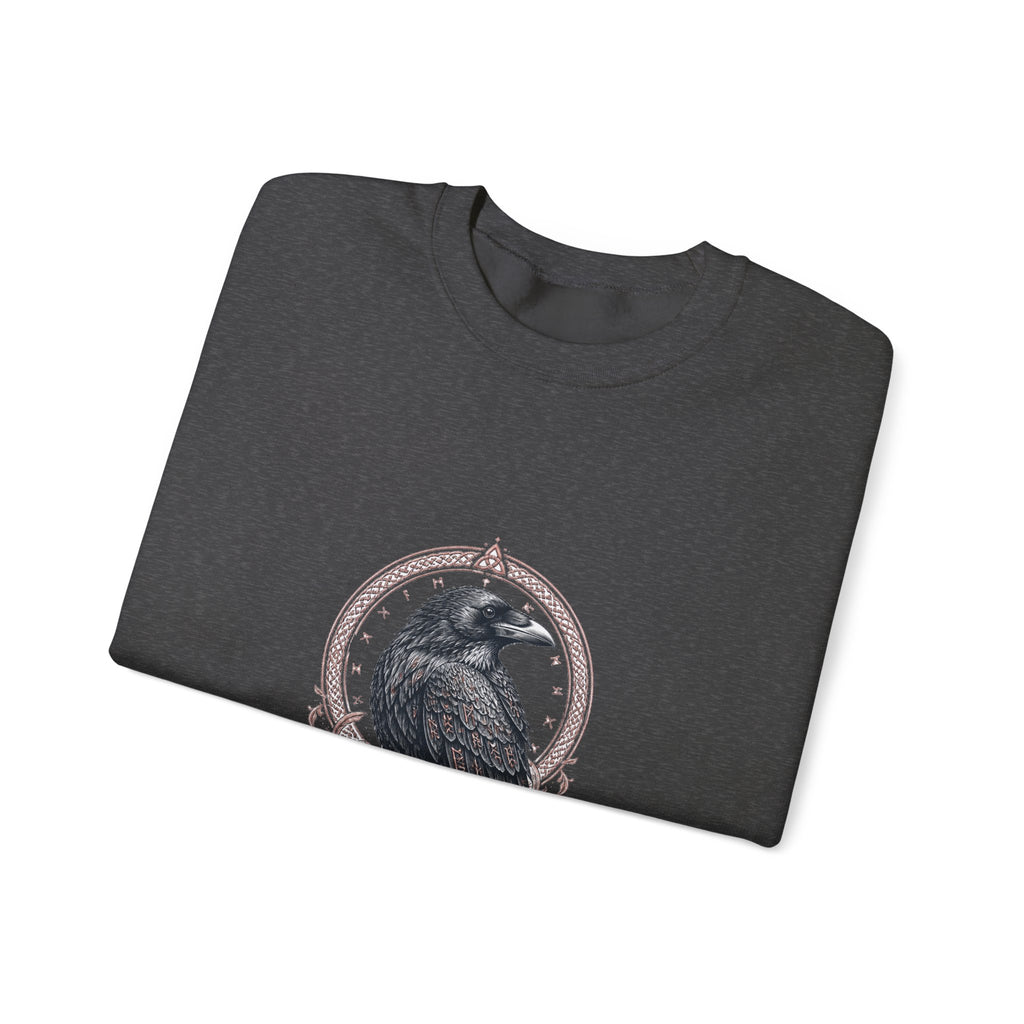 Matching Couple Sweatshirt - Huginn & Muninn Matching Couple Comfort Colors Crew Hand-Drawn Art His Hers Anniversary Gift - Design A