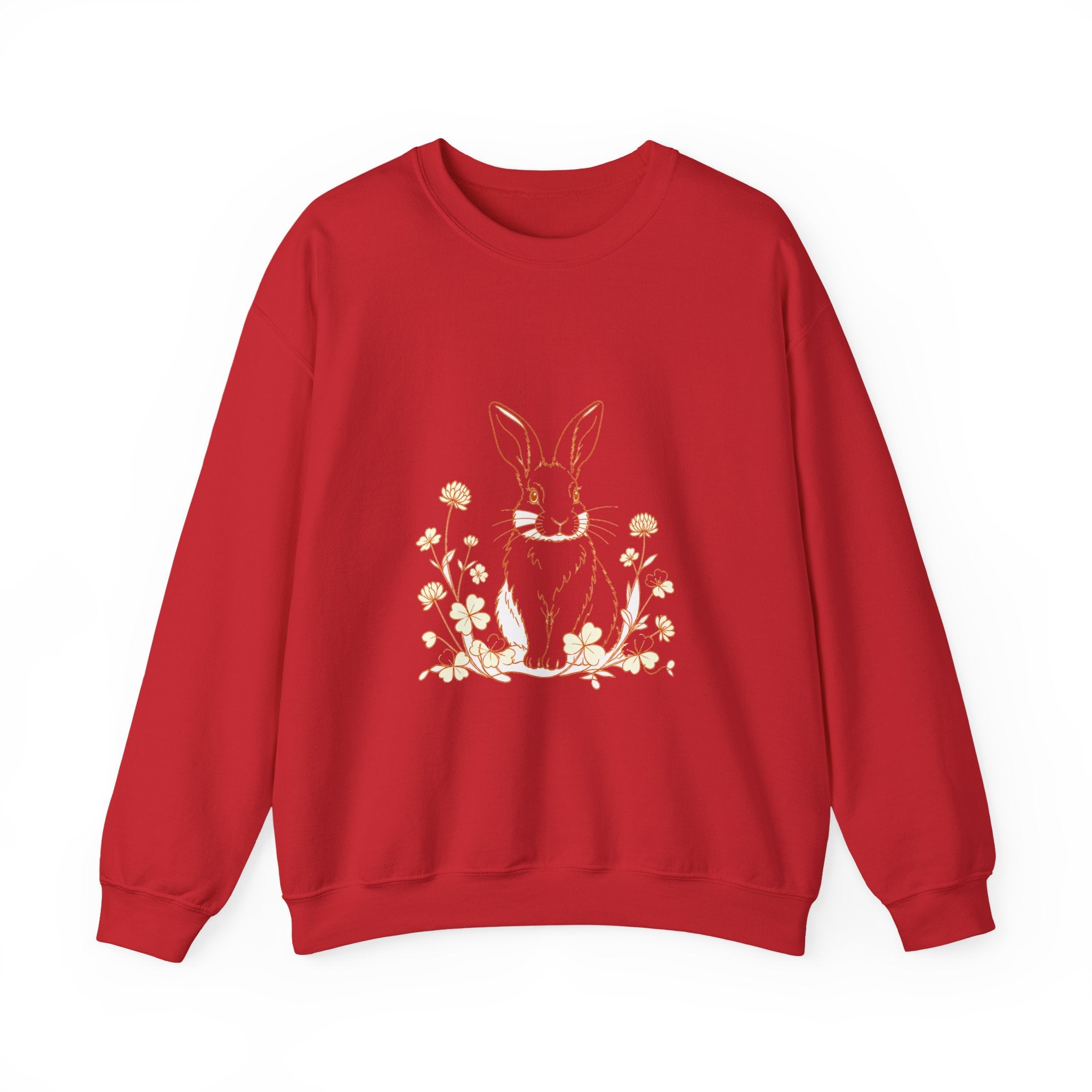 Matching Couple Sweatshirt - Fox & Rabbit Matching Couple Comfort Colors Crew Minimalist Art His Hers Christmas Gift - Design B