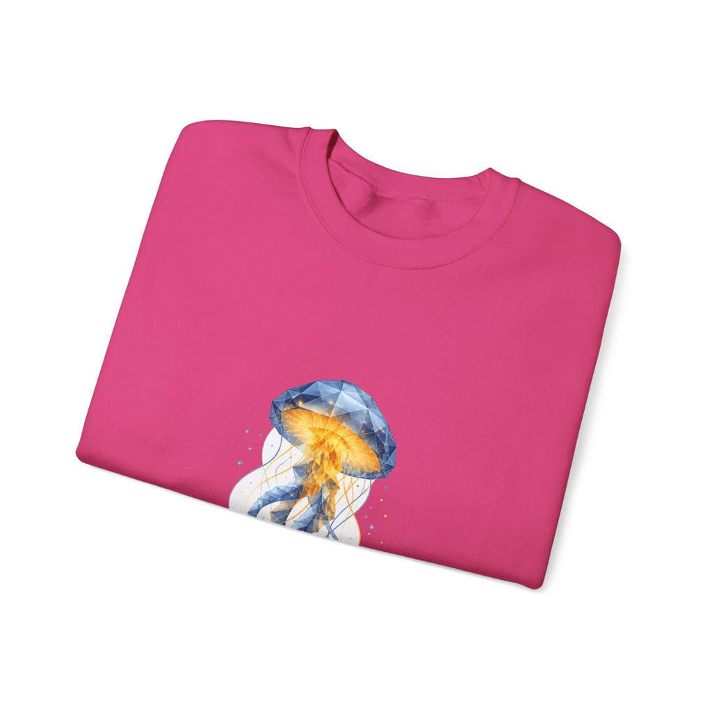 Matching Couple Sweatshirt - Octopus & Jellyfish Matching Couple Comfort Colors Crew Geometric Art His Hers Love Gift - Design B