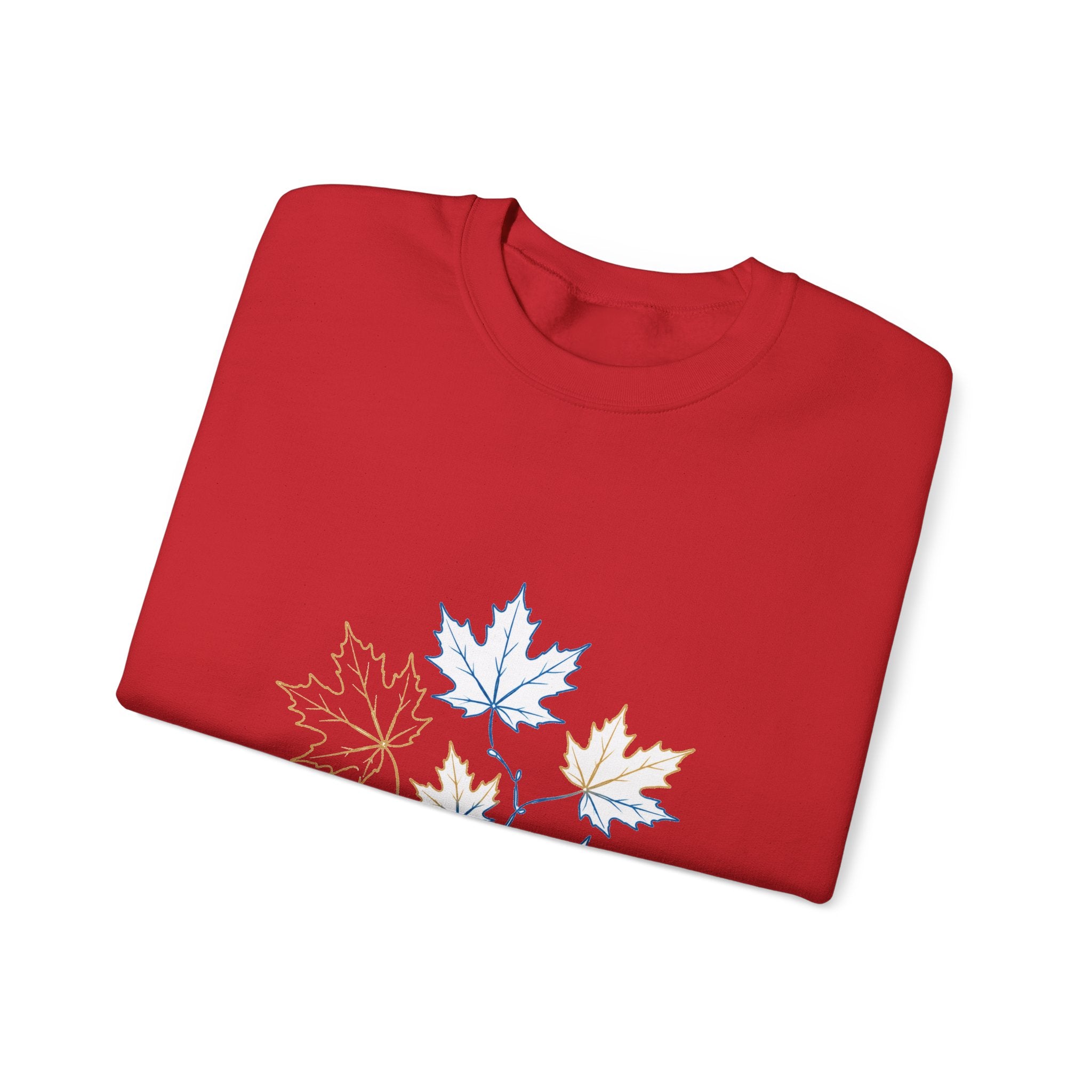Matching Couple Sweatshirt - Cherry Blossom & Maple Leaf Matching Couple Premium Fleece Sweatshirt Minimalist Art His Hers Christmas Gift - Design B